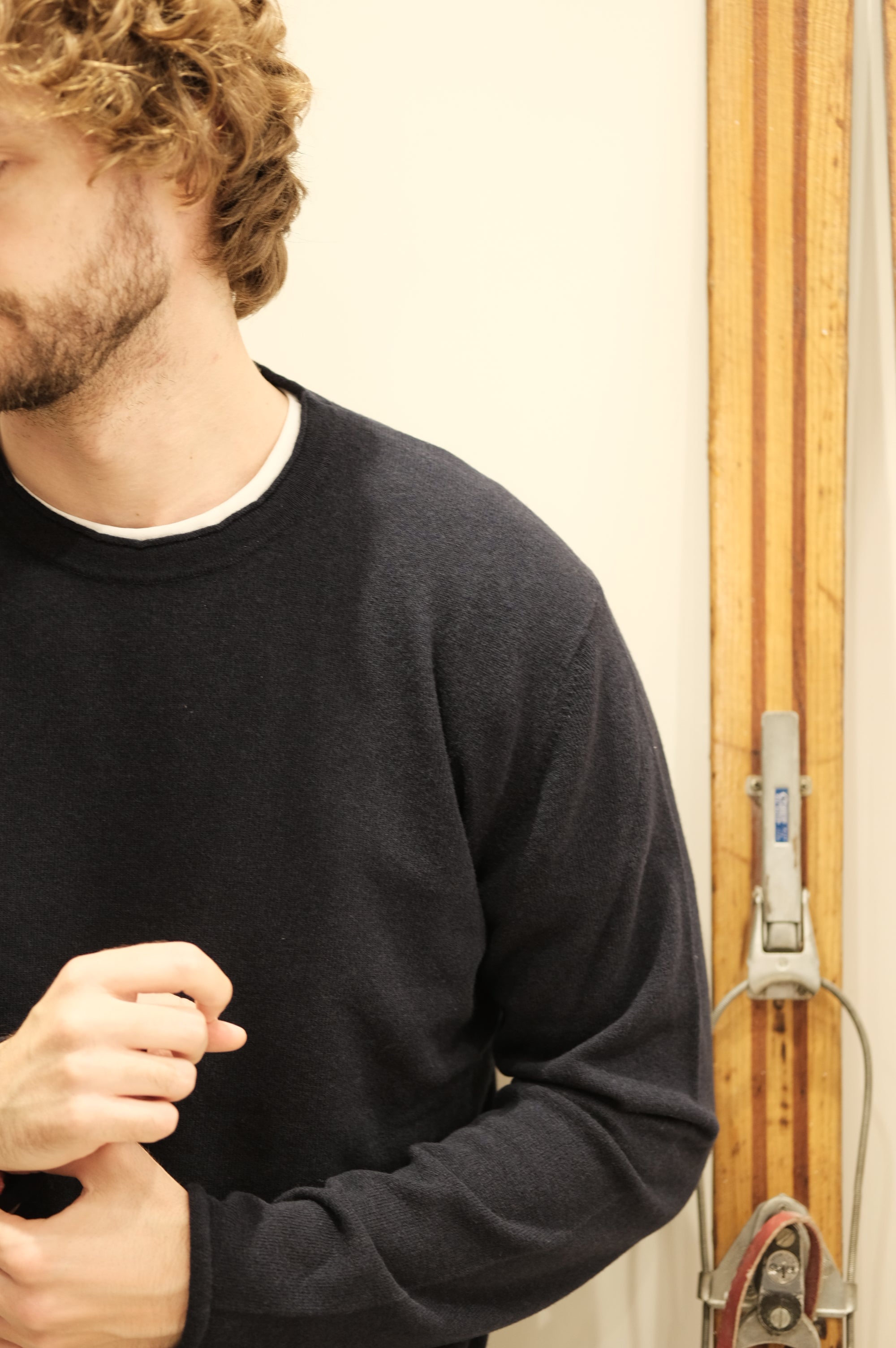 Gaffi & Co. Maglia Girocollo Cashmere Blend Blu