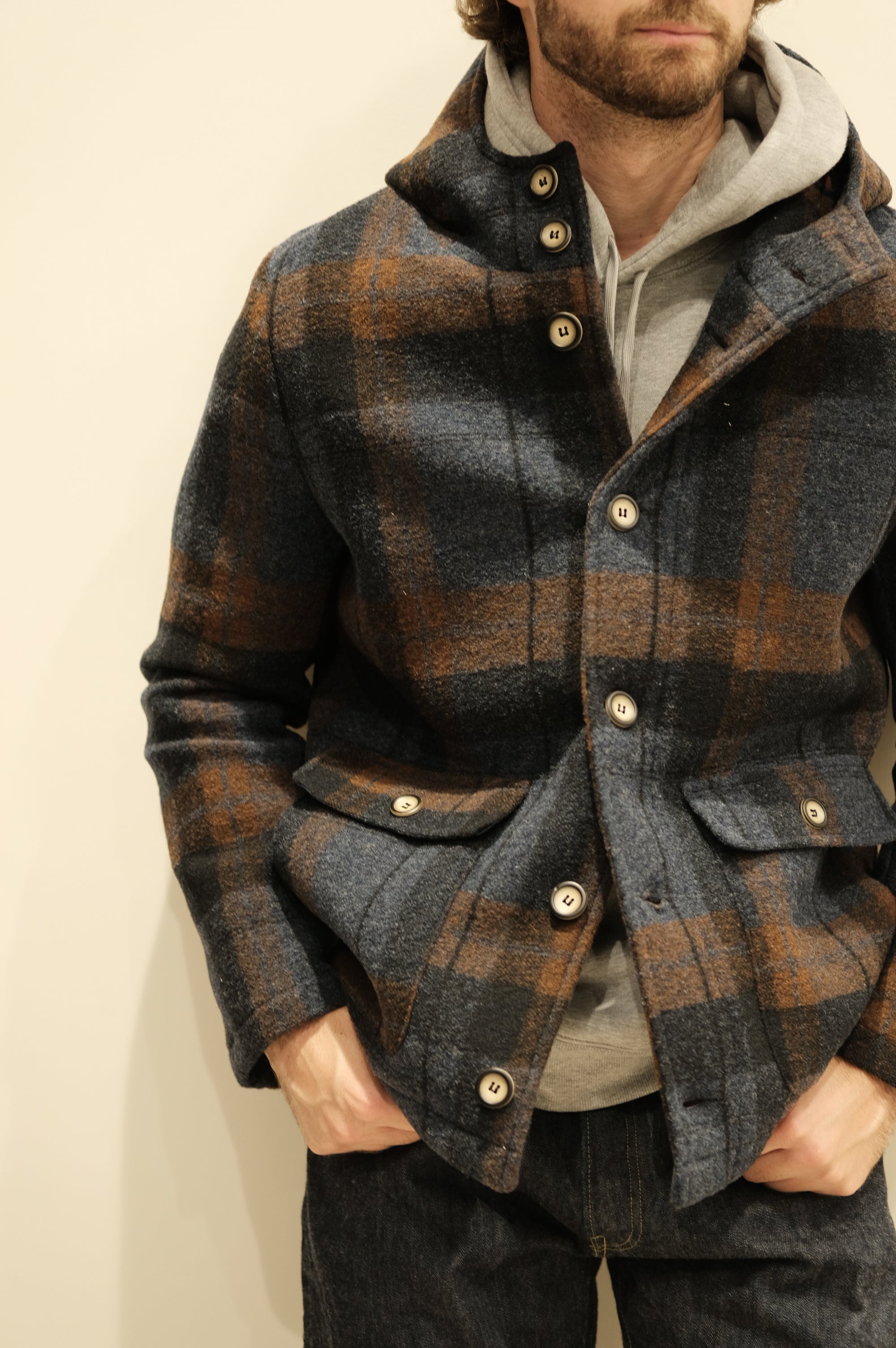 Gaffi & Co. Cappottino Check Blu