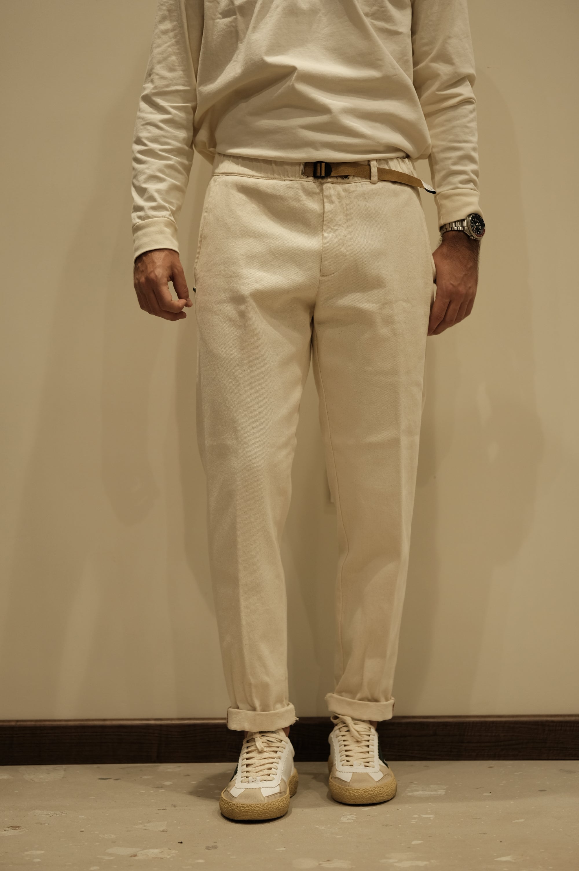 White Sand Pantalaccio Denim Cimosato Off White