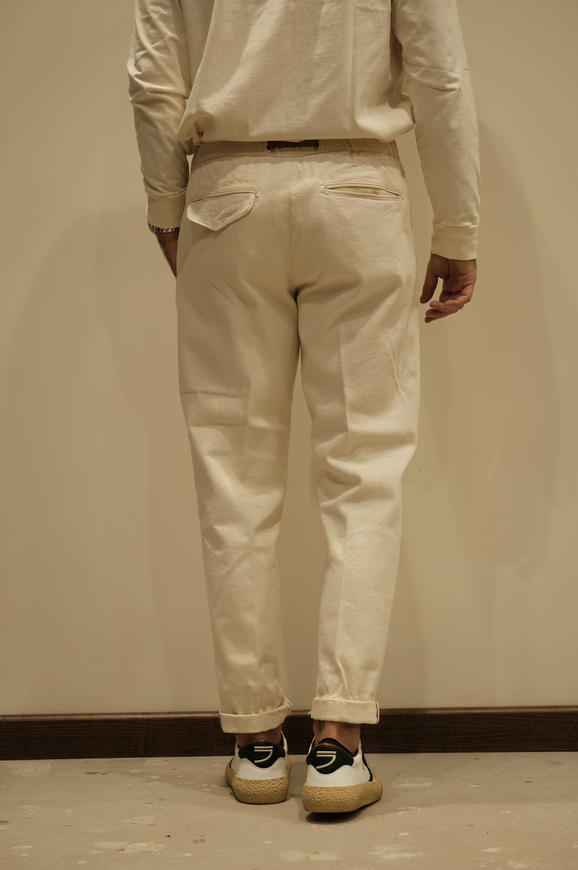 White Sand Pantalaccio Denim Cimosato Off White