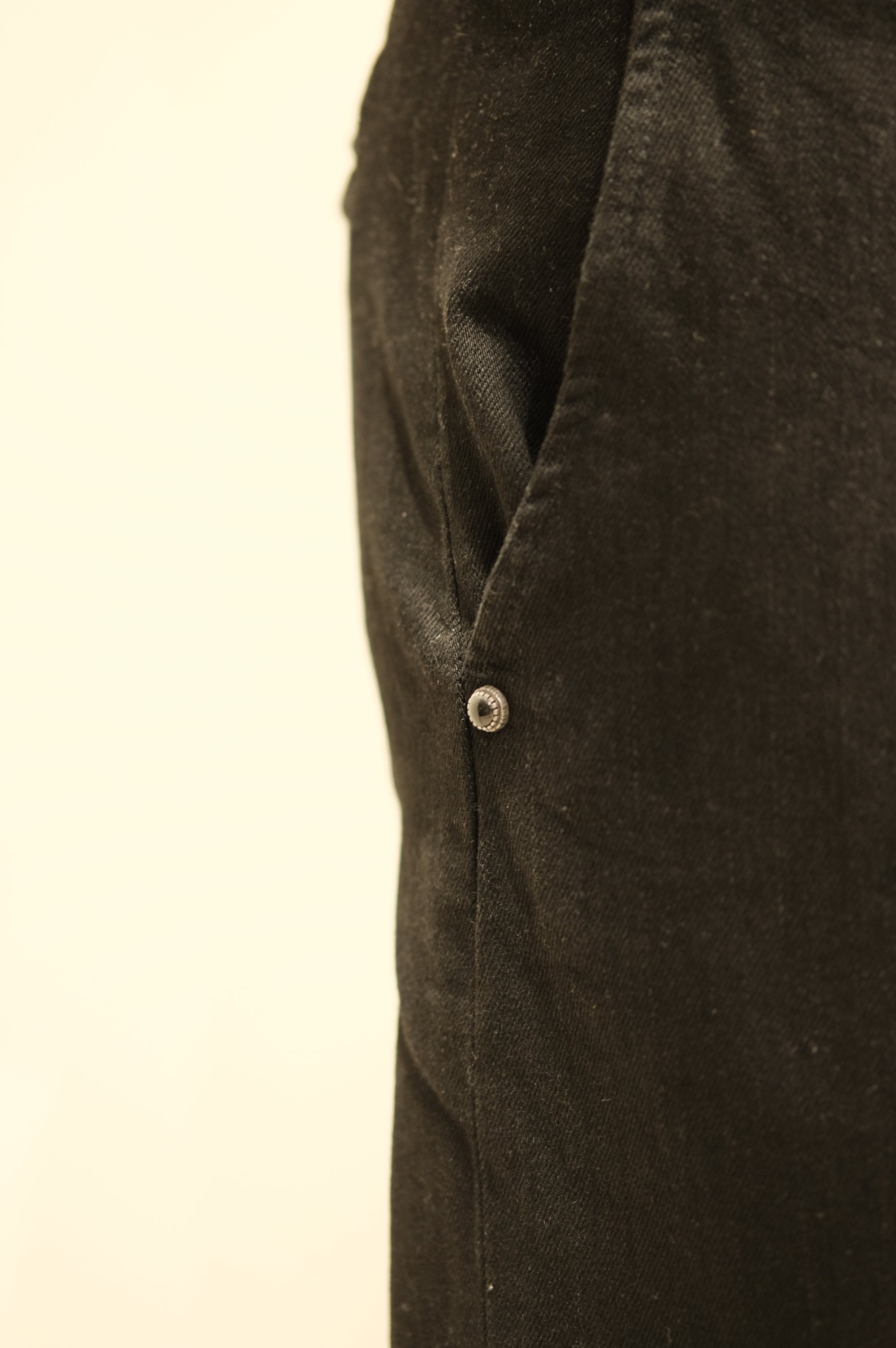 White Sand Pantalaccio Denim Cimosato Nero