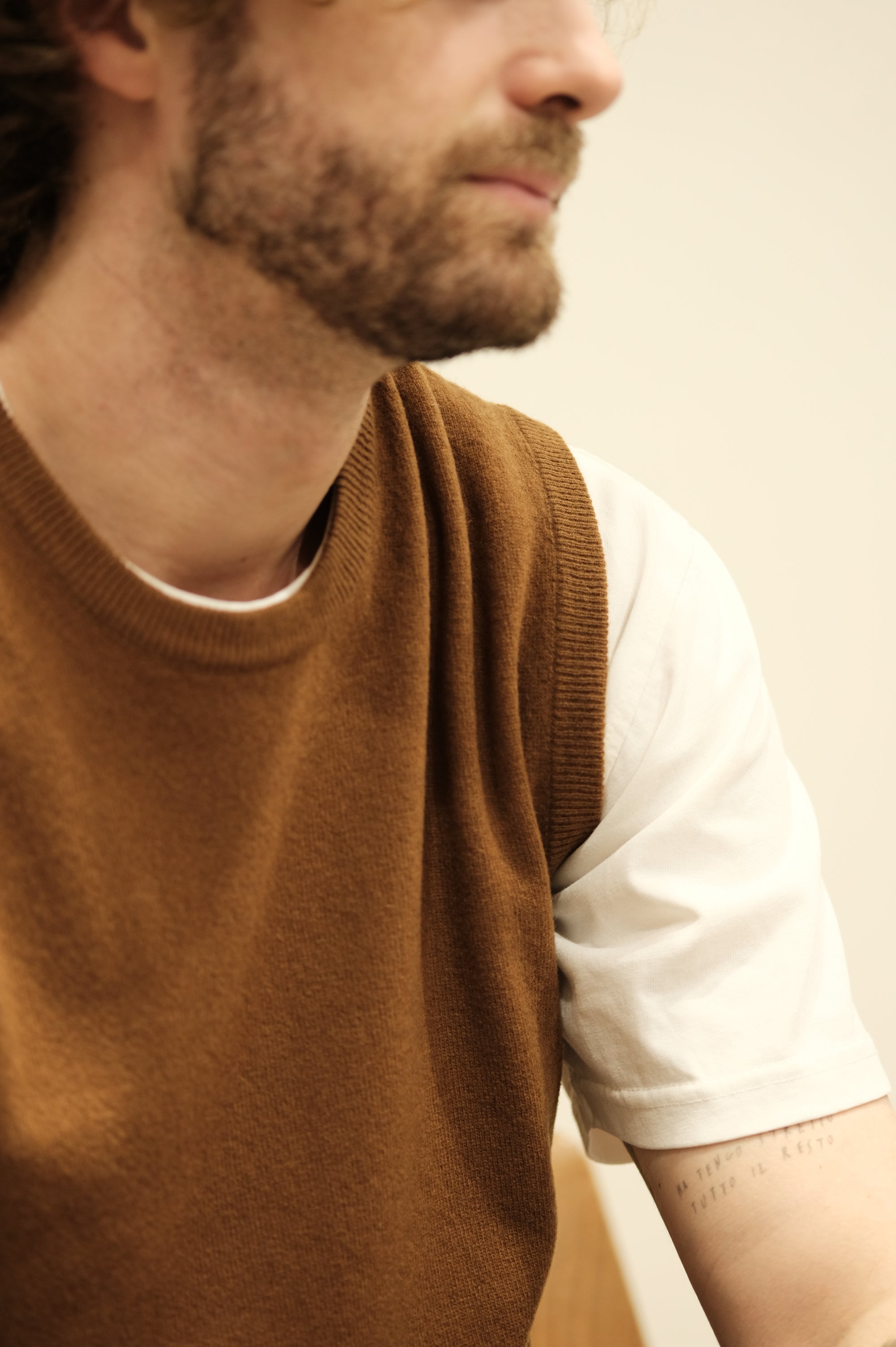 Gaffi & Co. Gilet Girocollo Tabacco