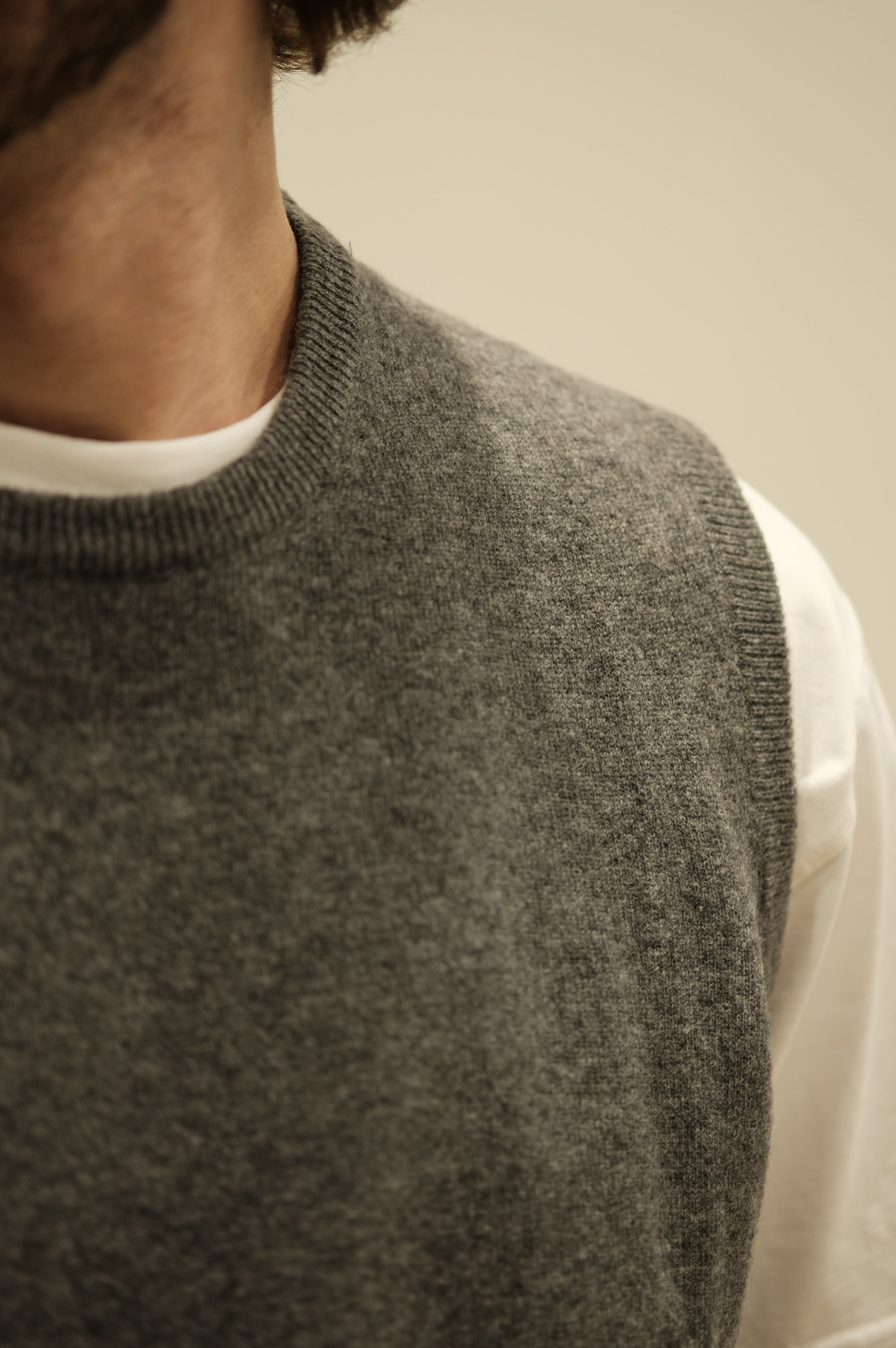 Gaffi & Co. Gilet Girocollo Grigio Scuro