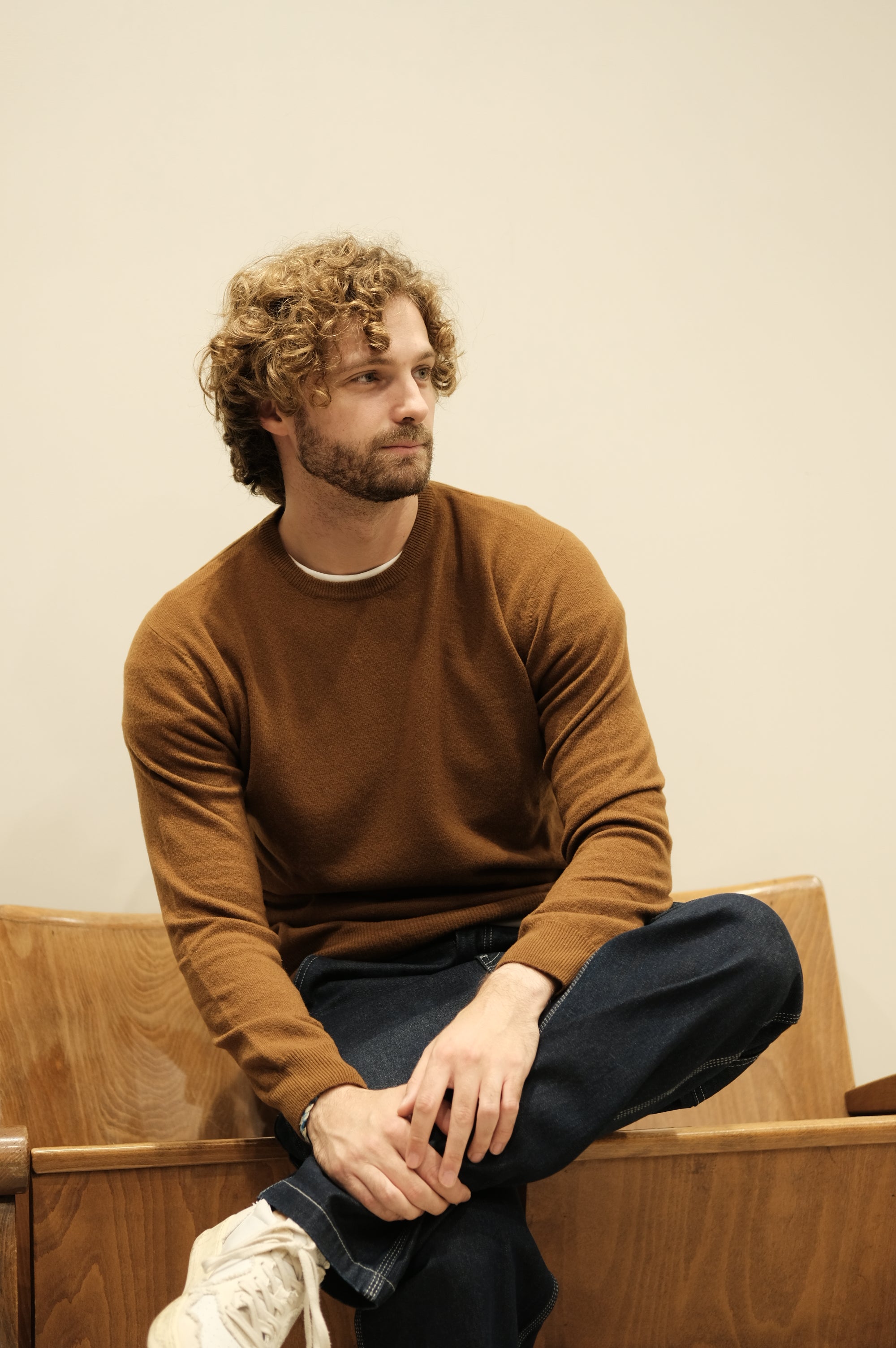 Gaffi & Co. Maglia Girocollo Lana Tabacco