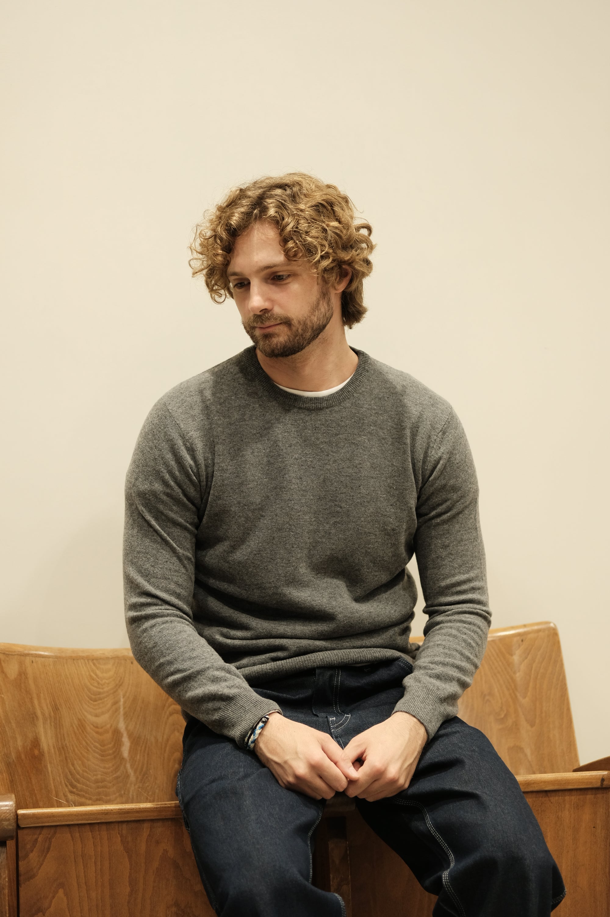 Gaffi & Co. Maglia Girocollo Lana Grigio Scuro