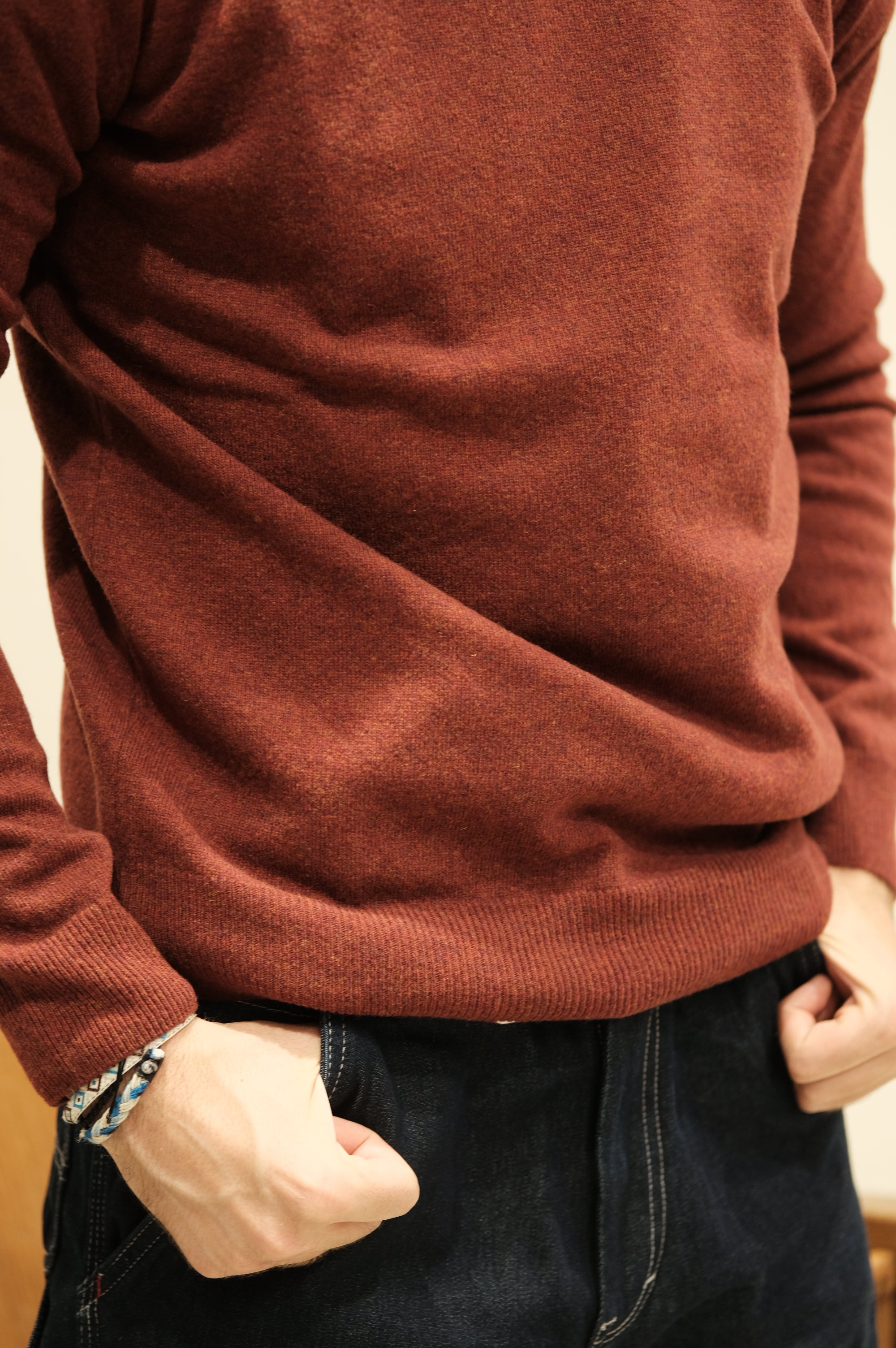 Gaffi & Co. Maglia Girocollo Lana Ruggine