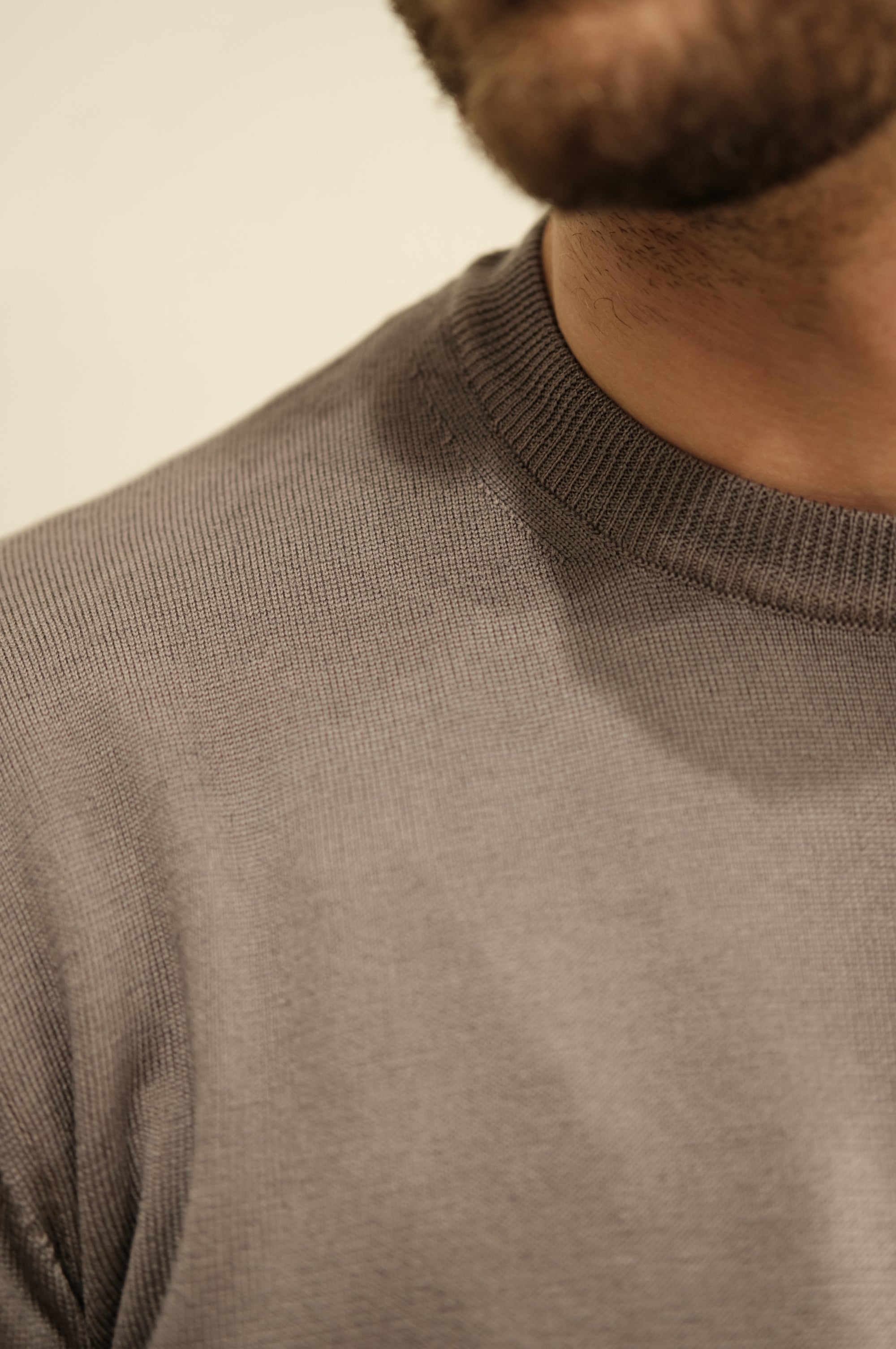 Gaffi & Co. Maglia Girocollo Lana Merino Asfalto