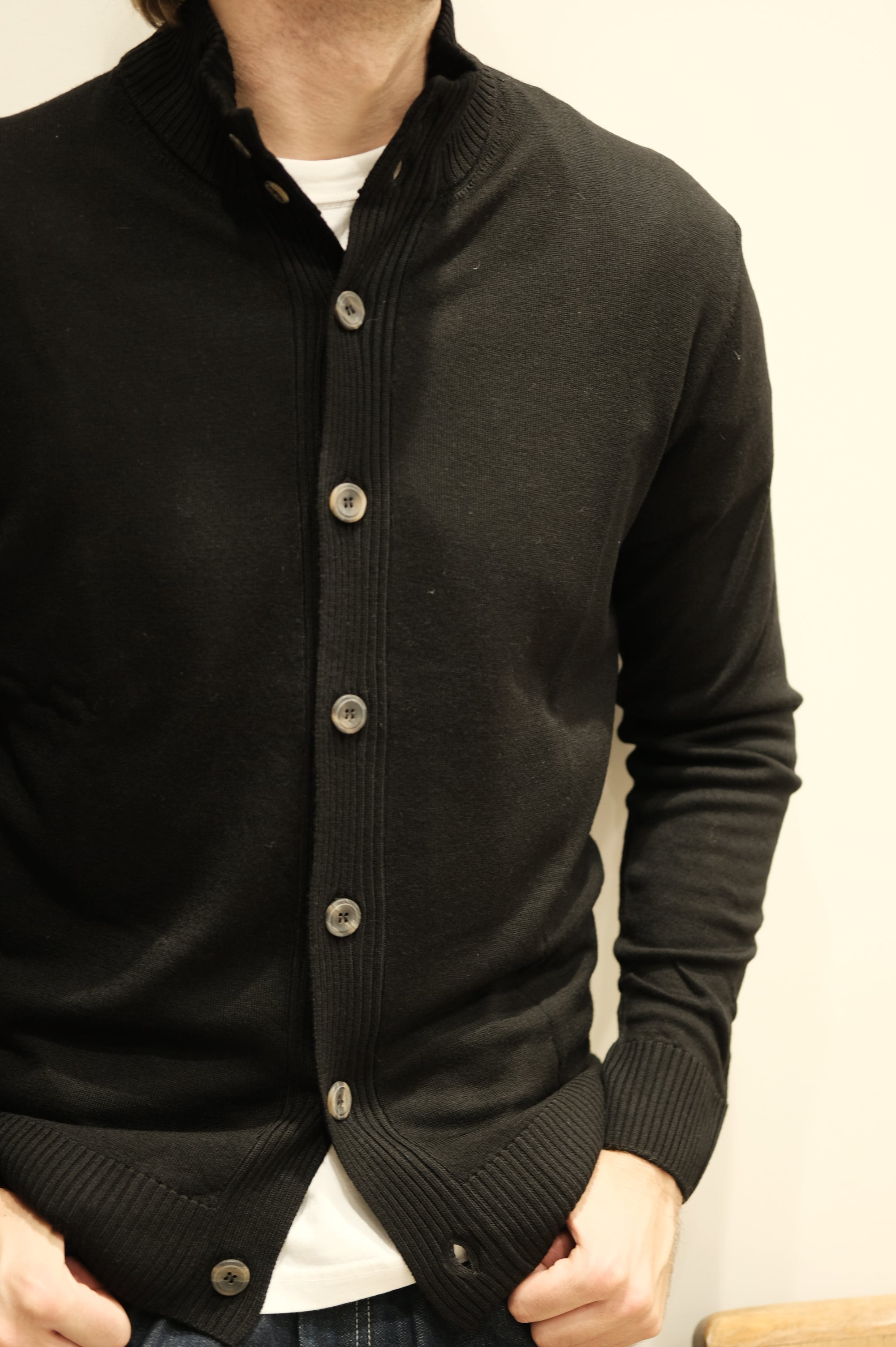 Gaffi & Co. Giacca Bottoni Lana Merino Nero