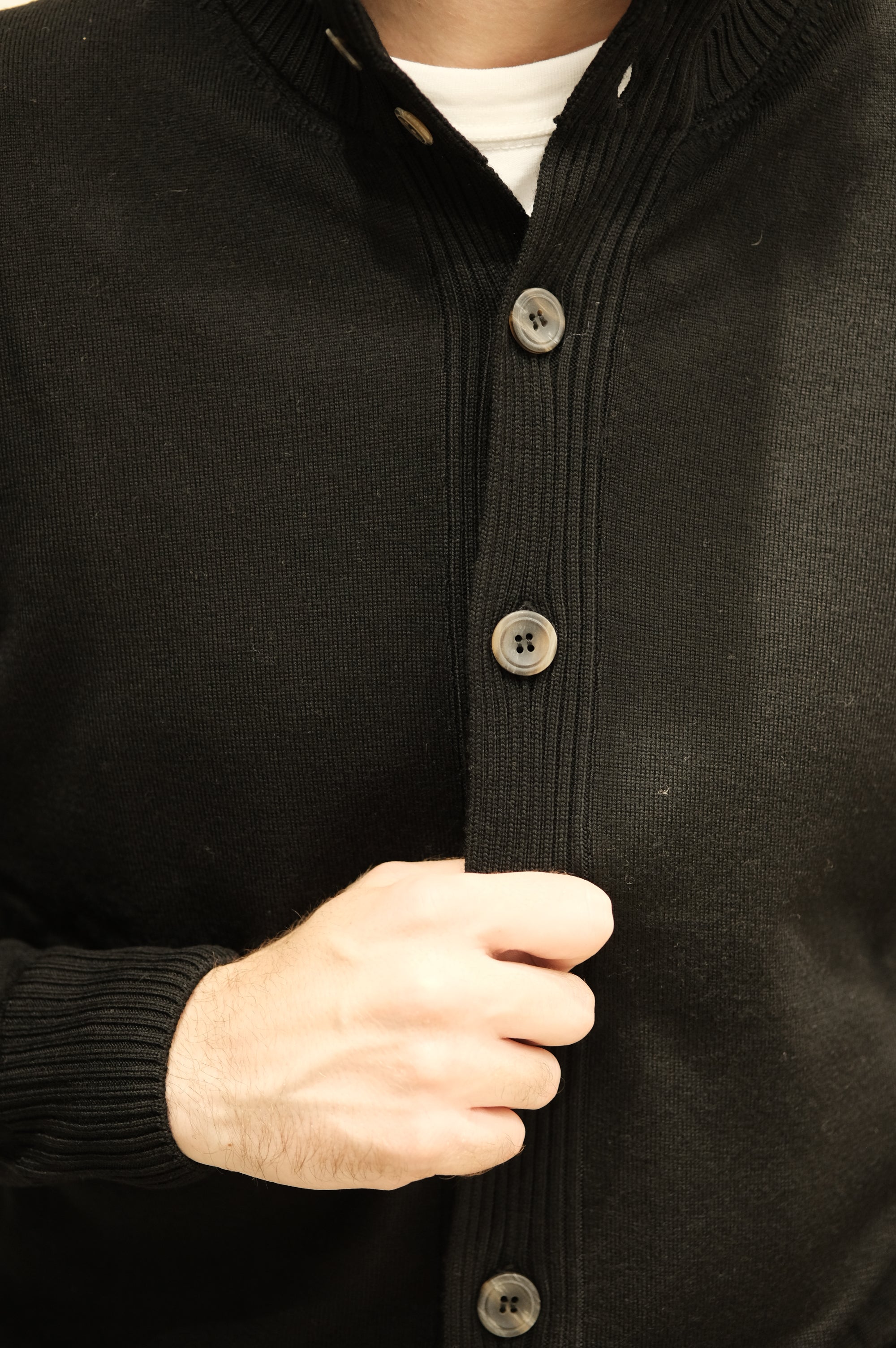 Gaffi & Co. Giacca Bottoni Lana Merino Nero