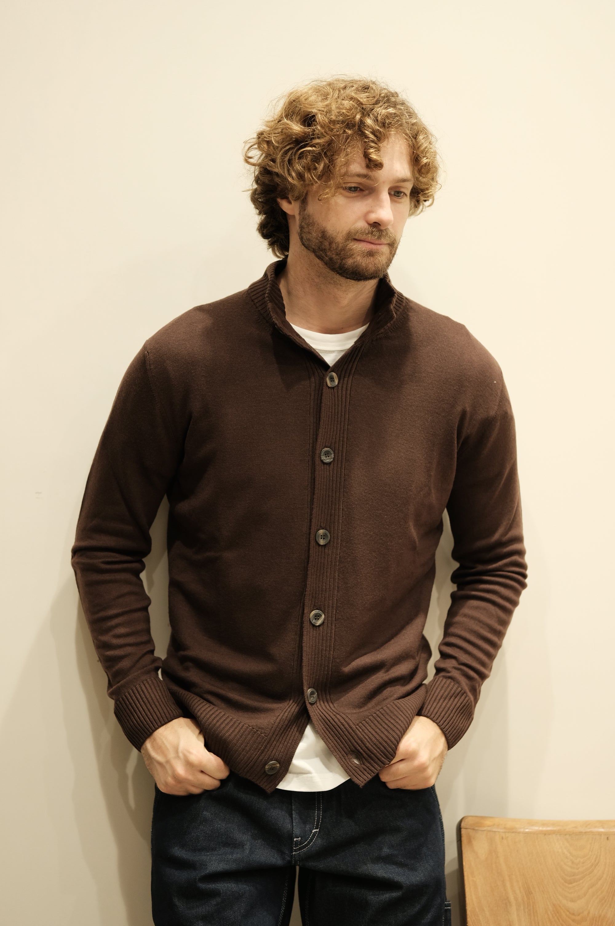 Gaffi & Co. Giacca Bottoni Lana Merino Moro