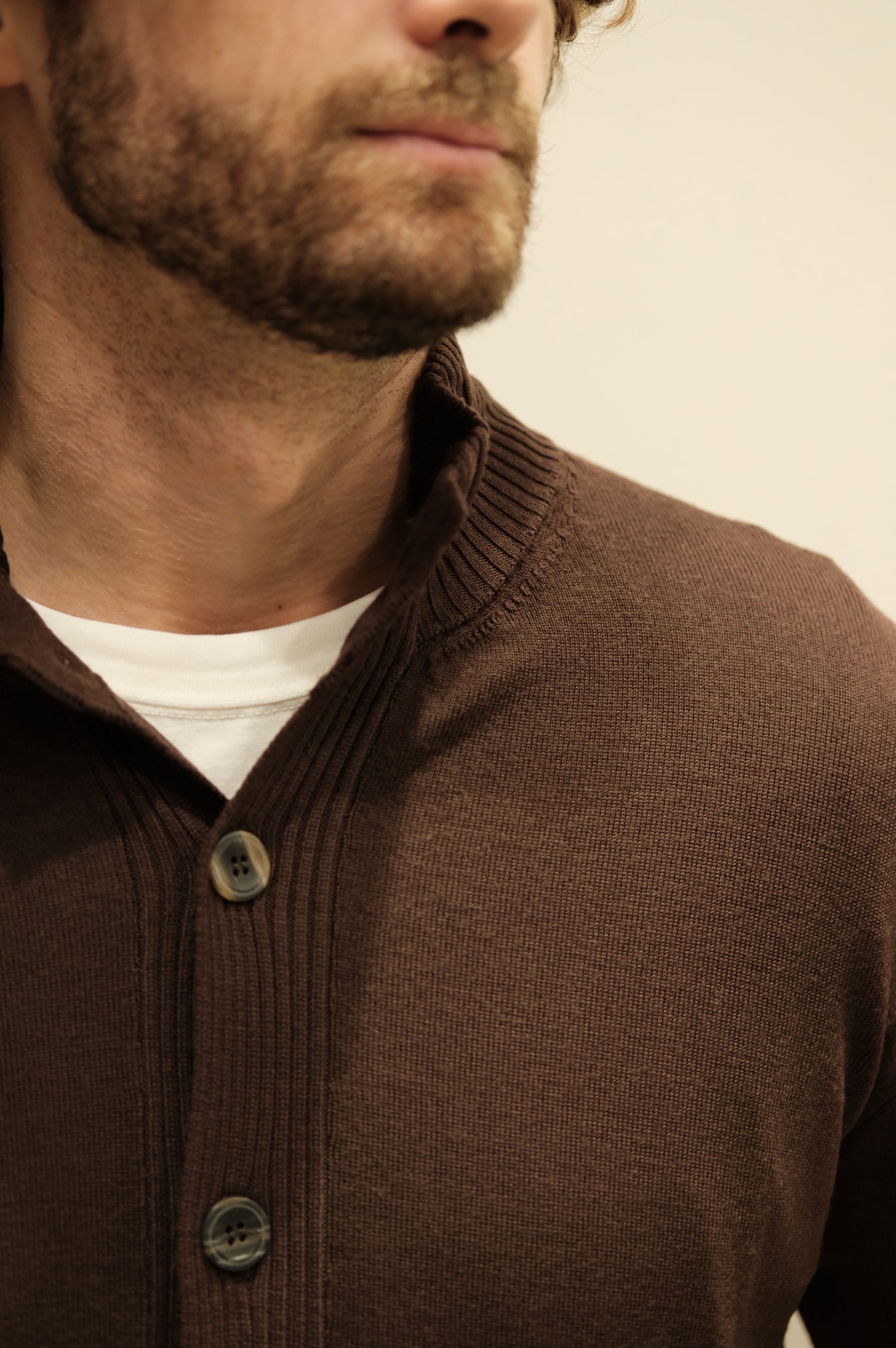 Gaffi & Co. Giacca Bottoni Lana Merino Moro