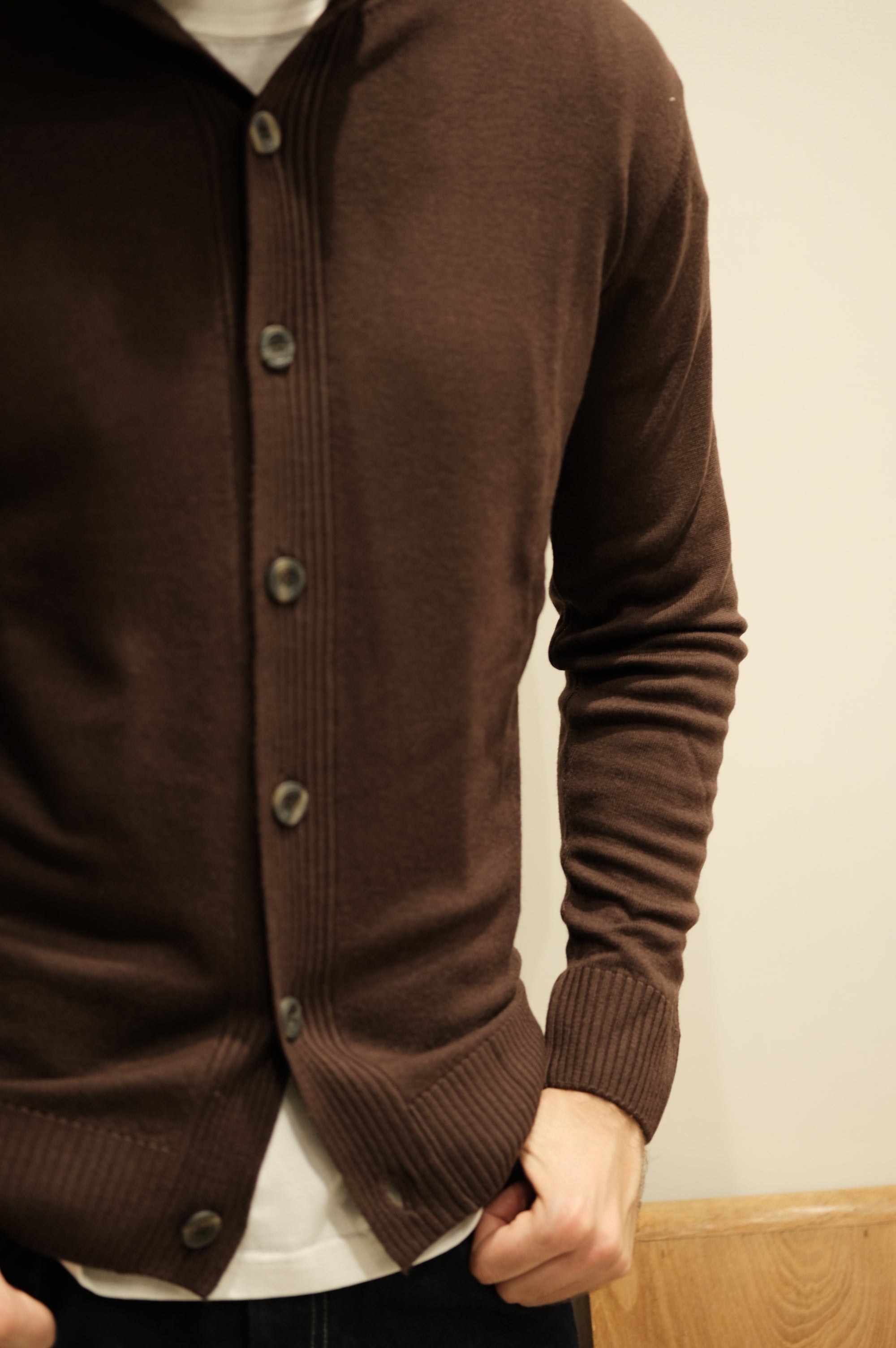 Gaffi & Co. Giacca Bottoni Lana Merino Moro