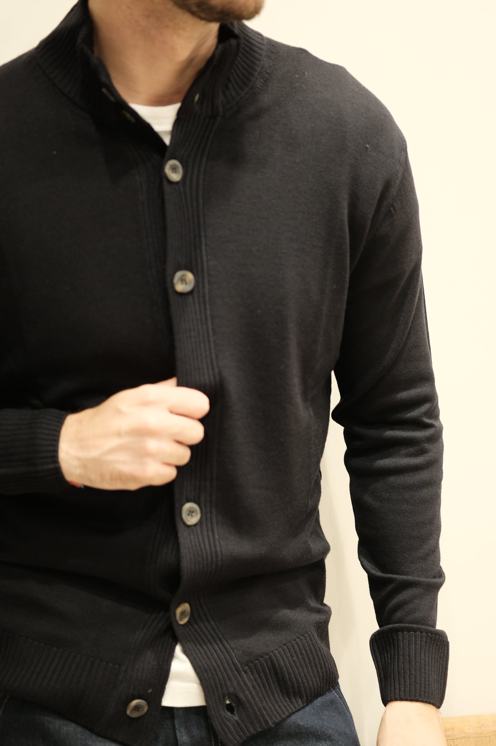 Gaffi & Co. Giacca Bottoni Lana Merino Blu