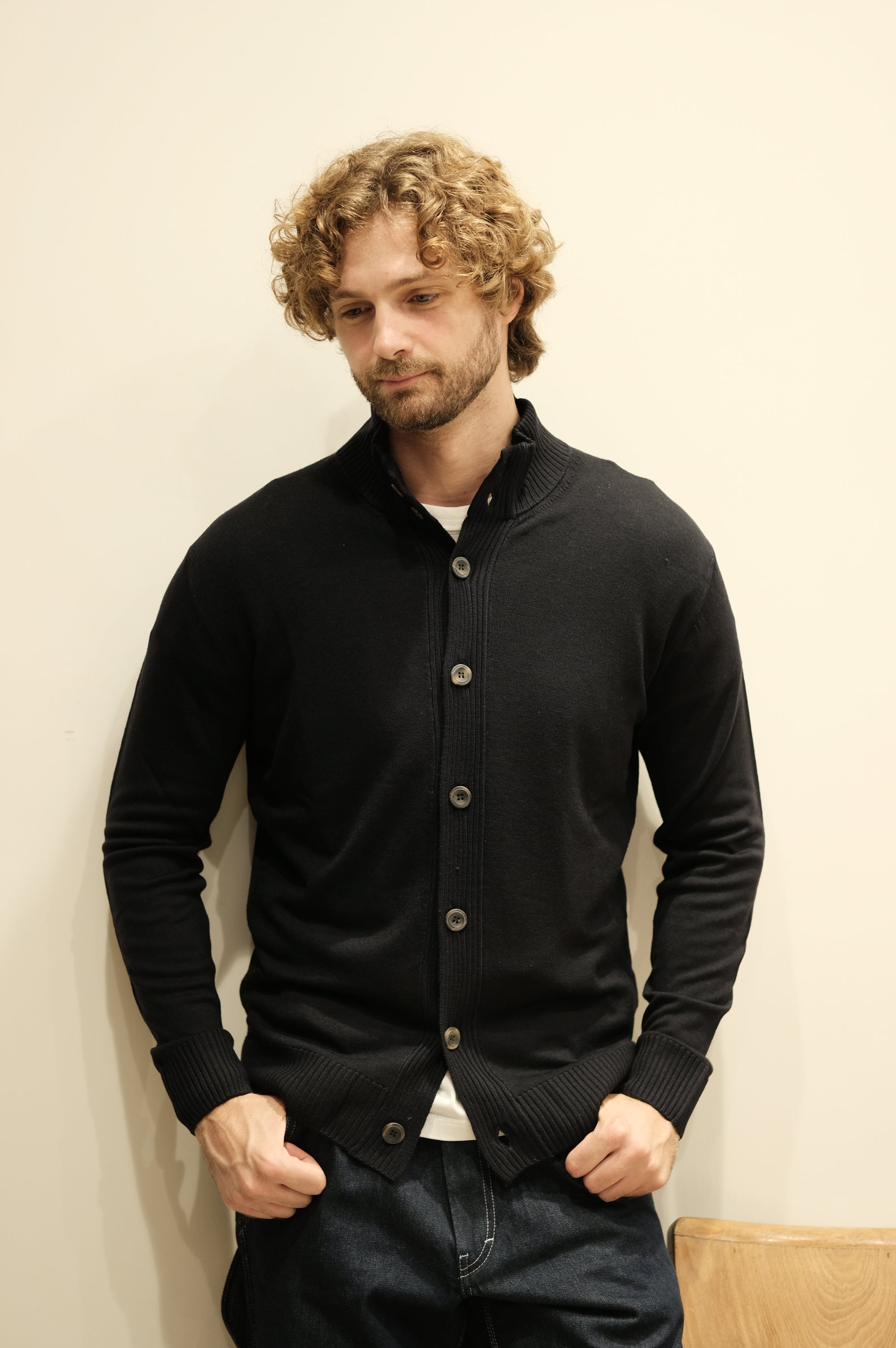 Gaffi & Co. Giacca Bottoni Lana Merino Blu