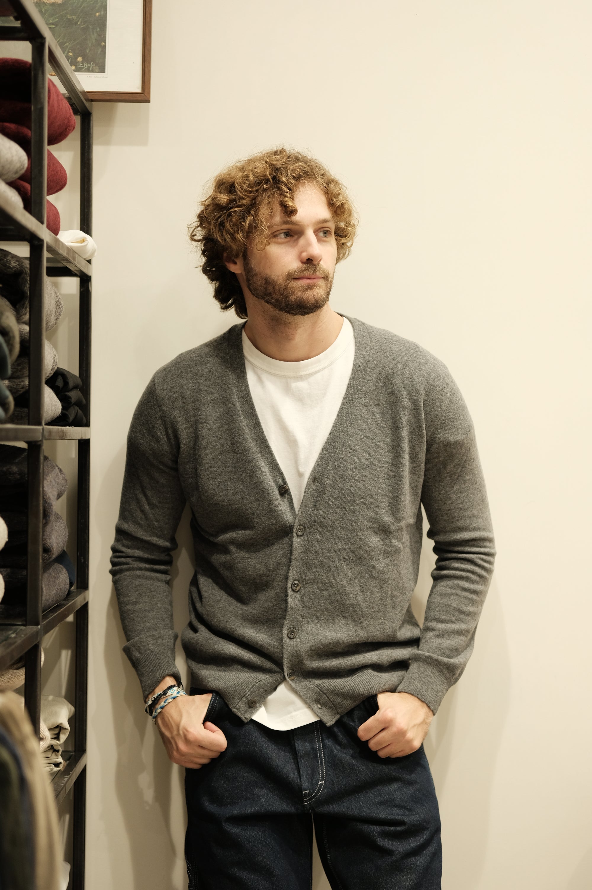 Gaffi & Co. Cardigan Bottoni Grigio Scuro