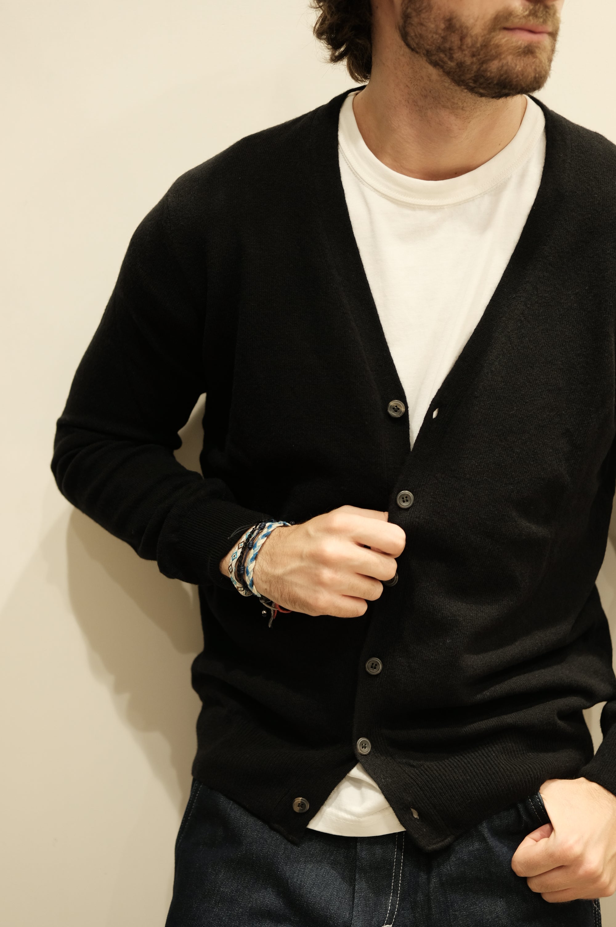Gaffi & Co. Cardigan Bottoni Nero