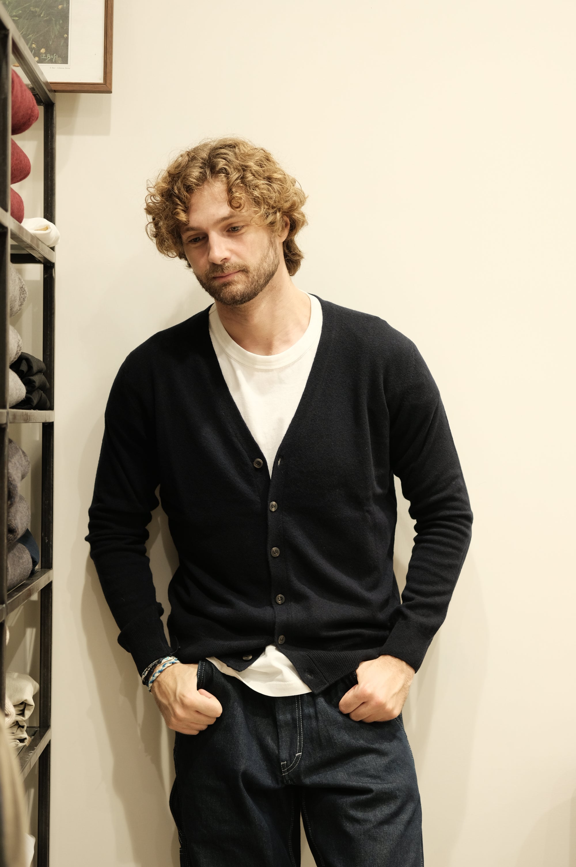 Gaffi & Co. Cardigan Bottoni Blu