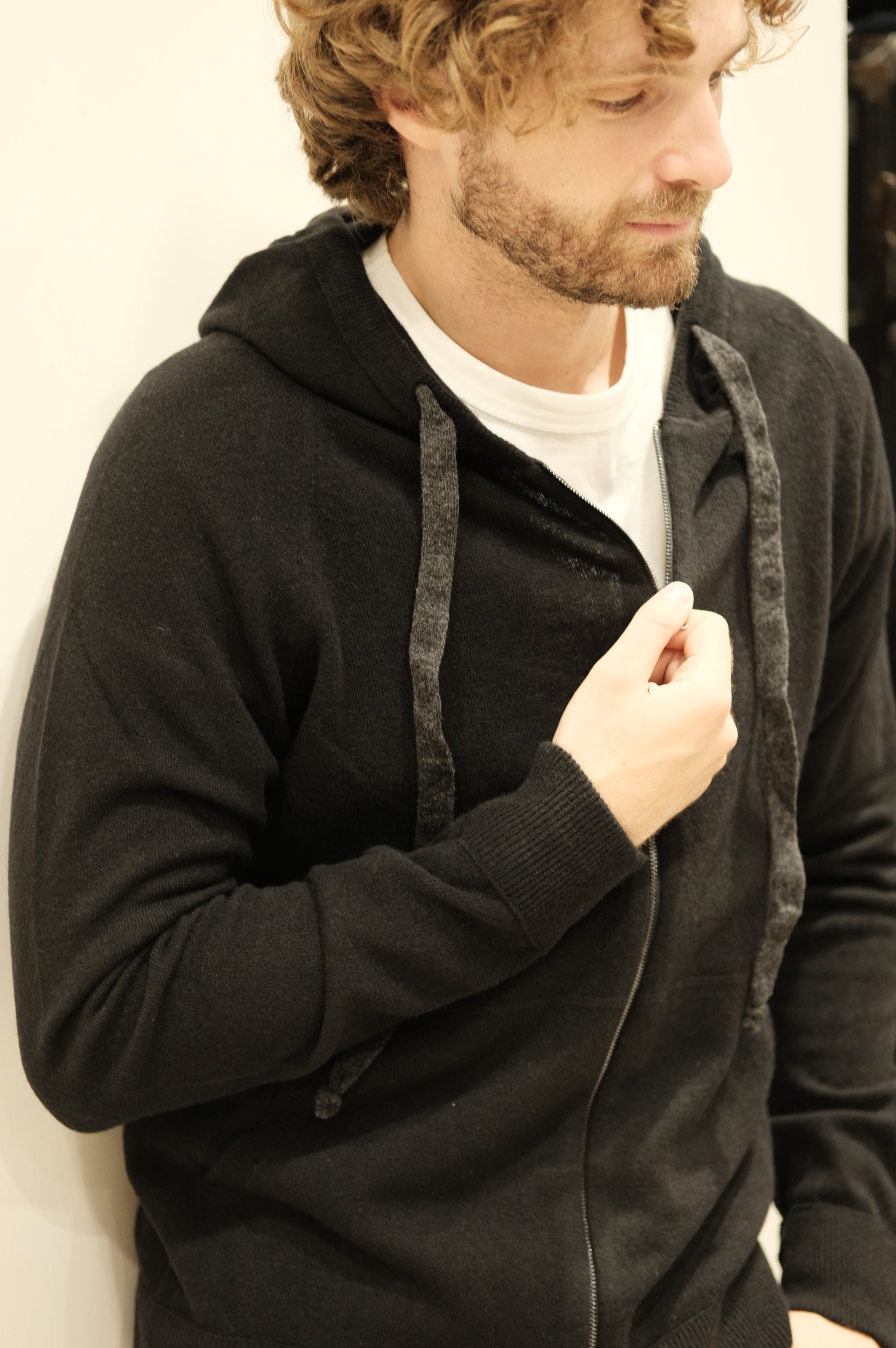 Gaffi & Co. Maglia Full Zip Cappuccio 1.5914 Nero