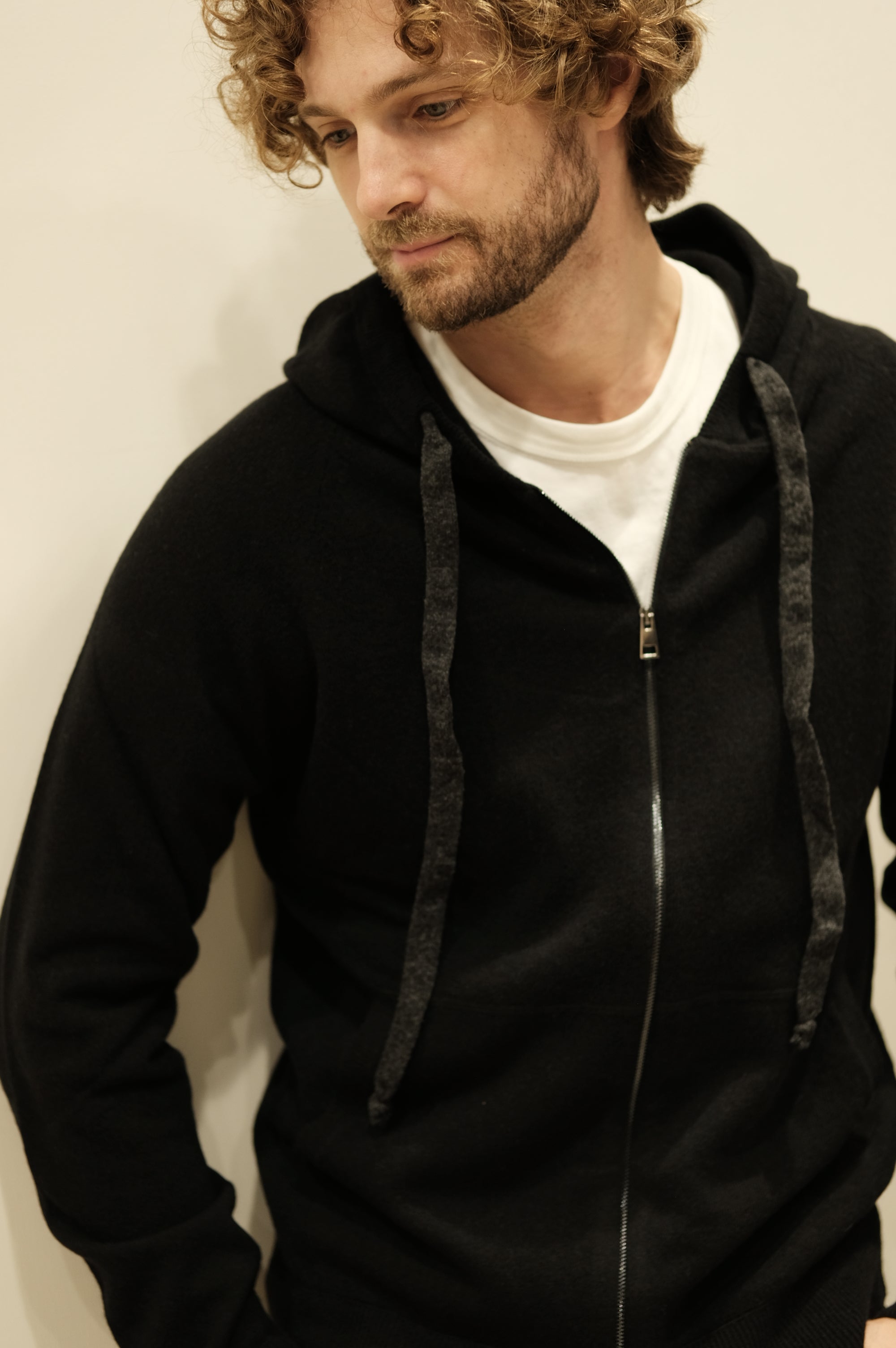 Gaffi & Co. Maglia Full Zip Cappuccio 1.5914 Nero
