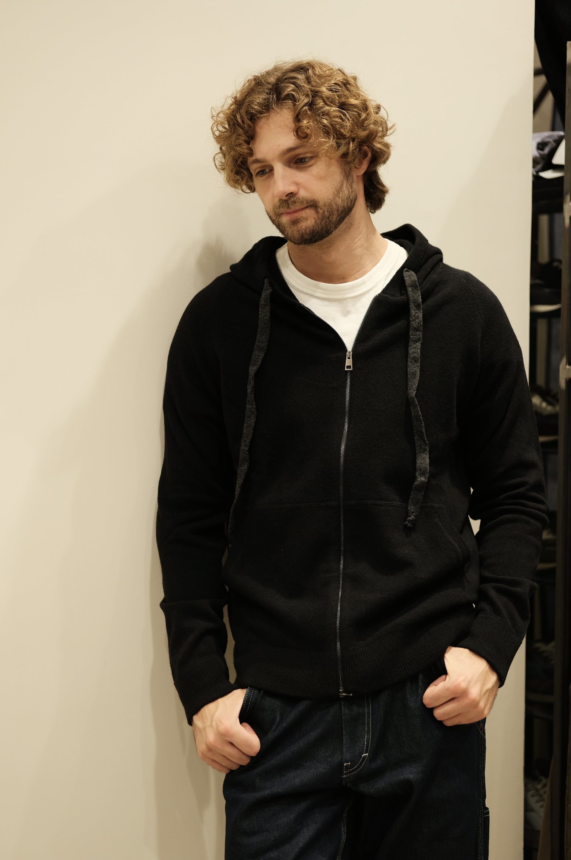 Gaffi & Co. Maglia Full Zip Cappuccio 1.5914 Nero