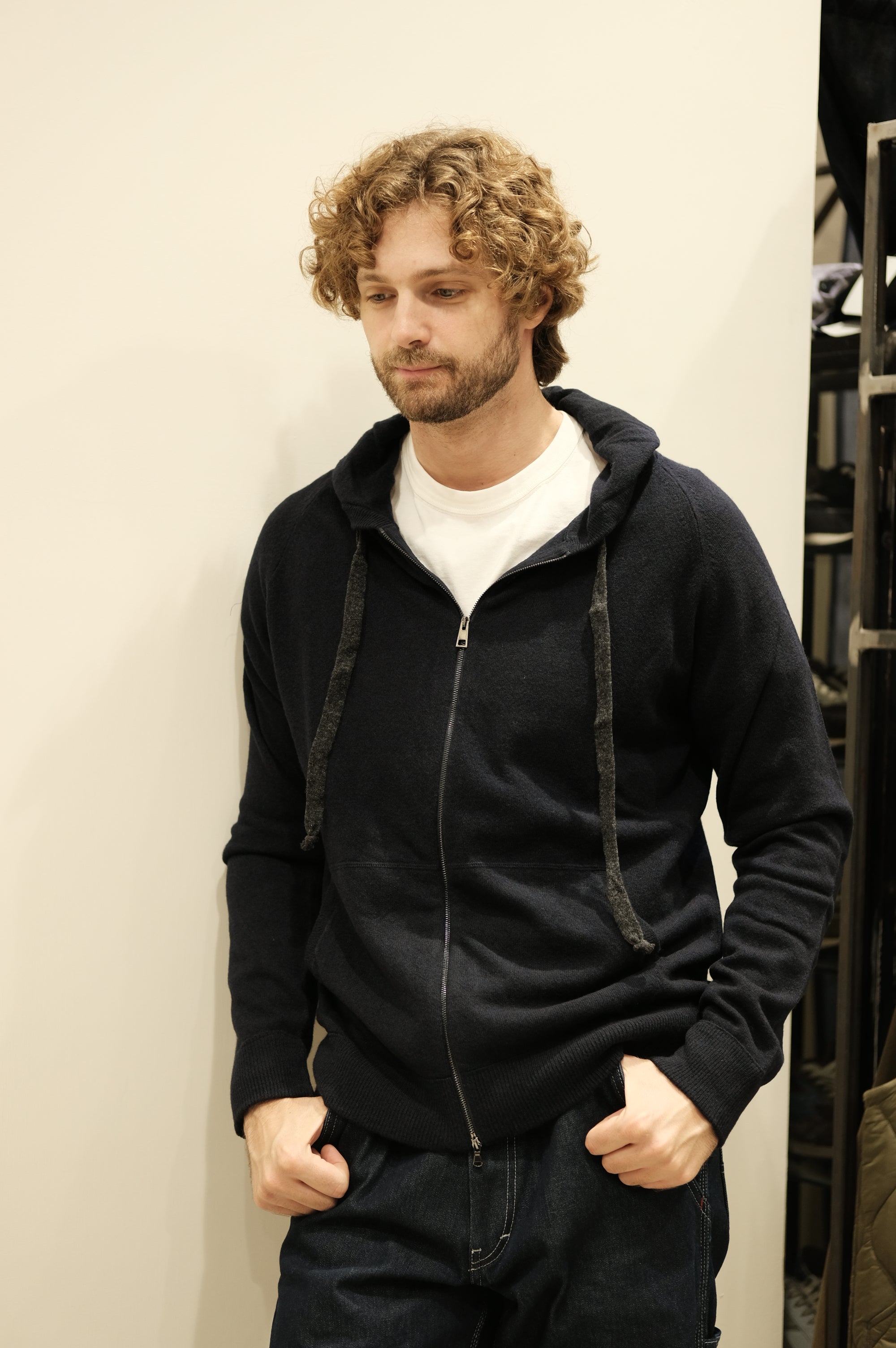 Gaffi & Co. Maglia Full Zip Cappuccio 1.5914 Blu