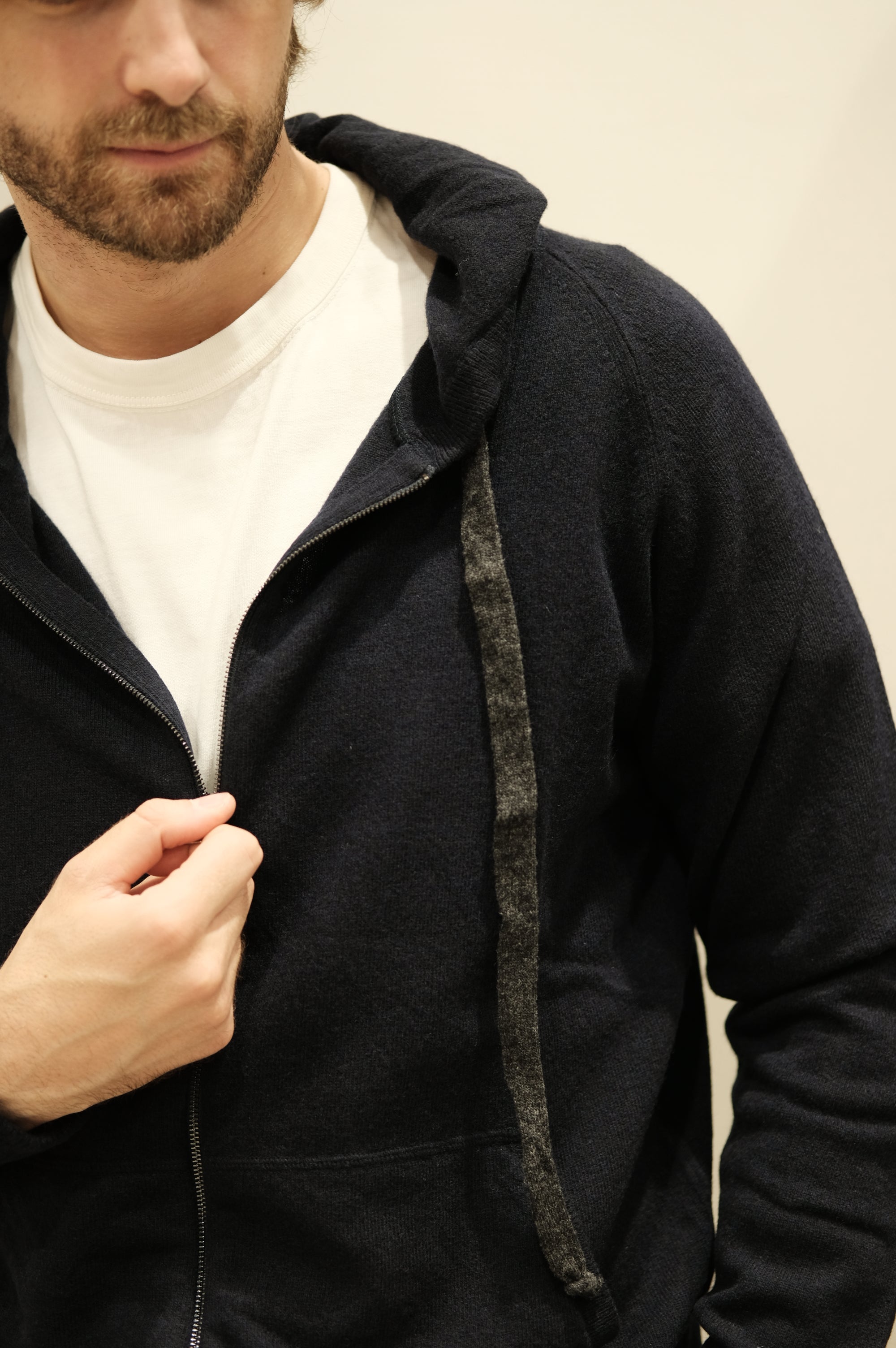 Gaffi & Co. Maglia Full Zip Cappuccio 1.5914 Blu