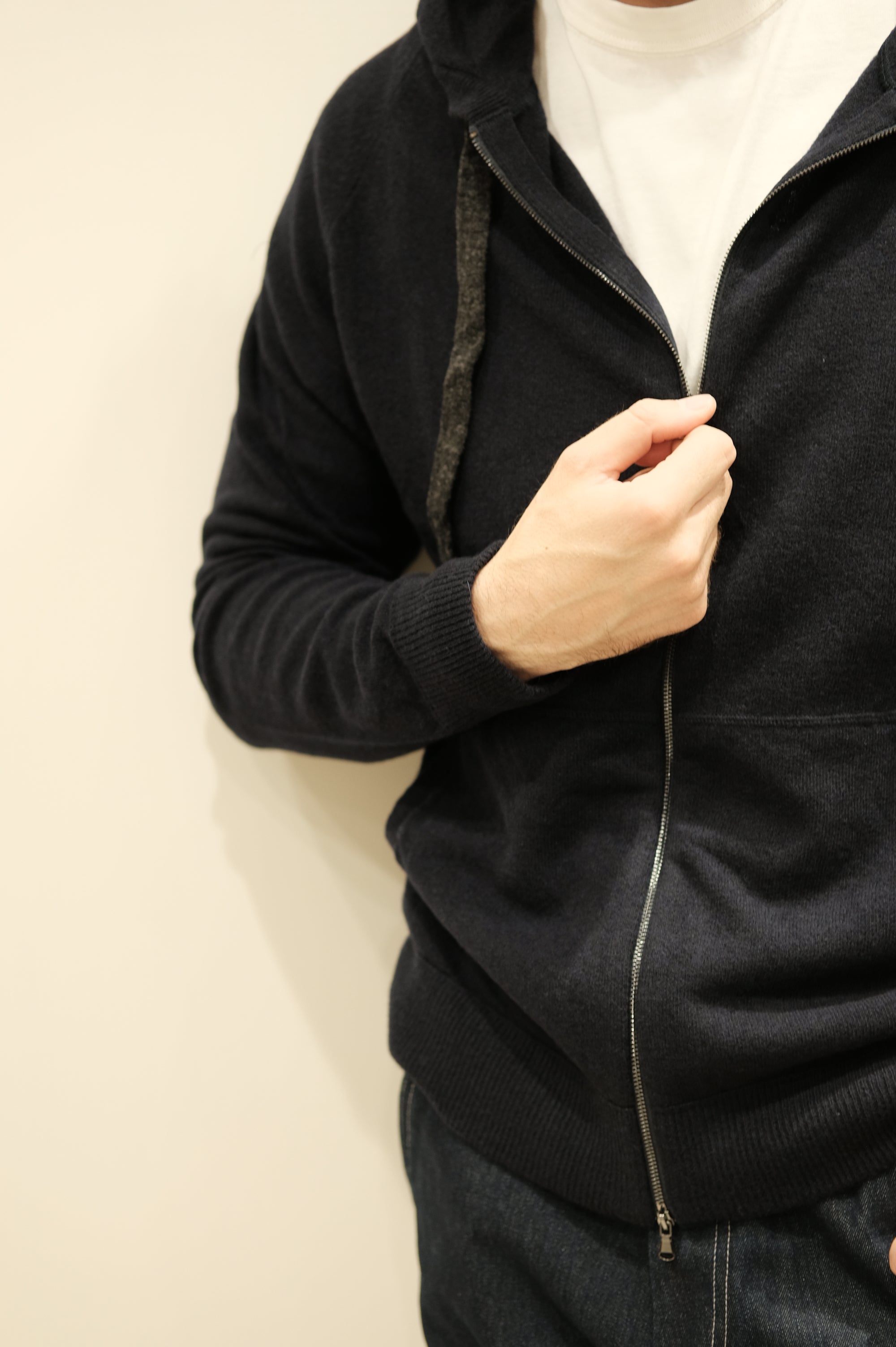 Gaffi & Co. Maglia Full Zip Cappuccio 1.5914 Blu