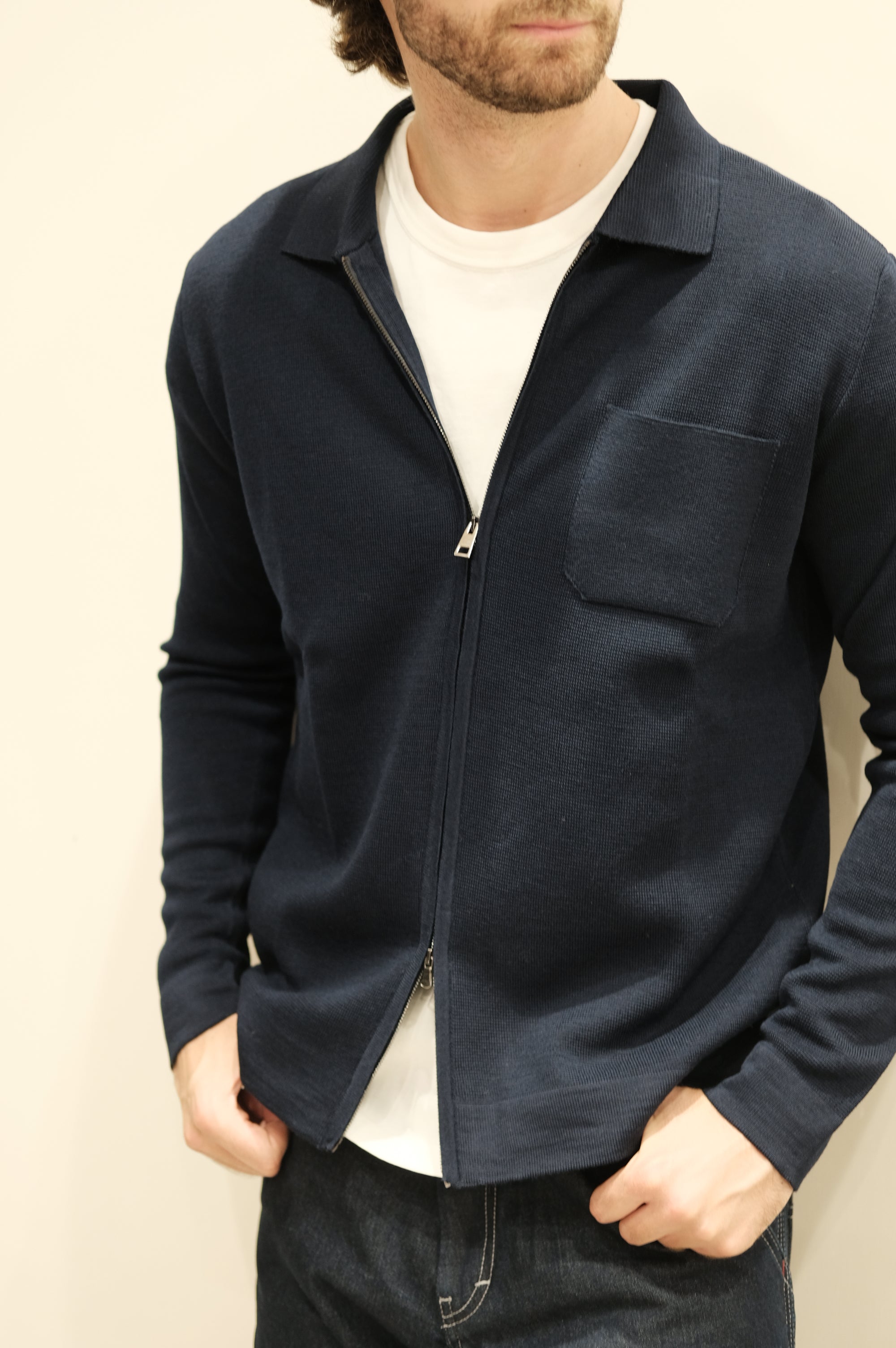 Gaffi & Co. Giacca Zip M/L 5077 Blu