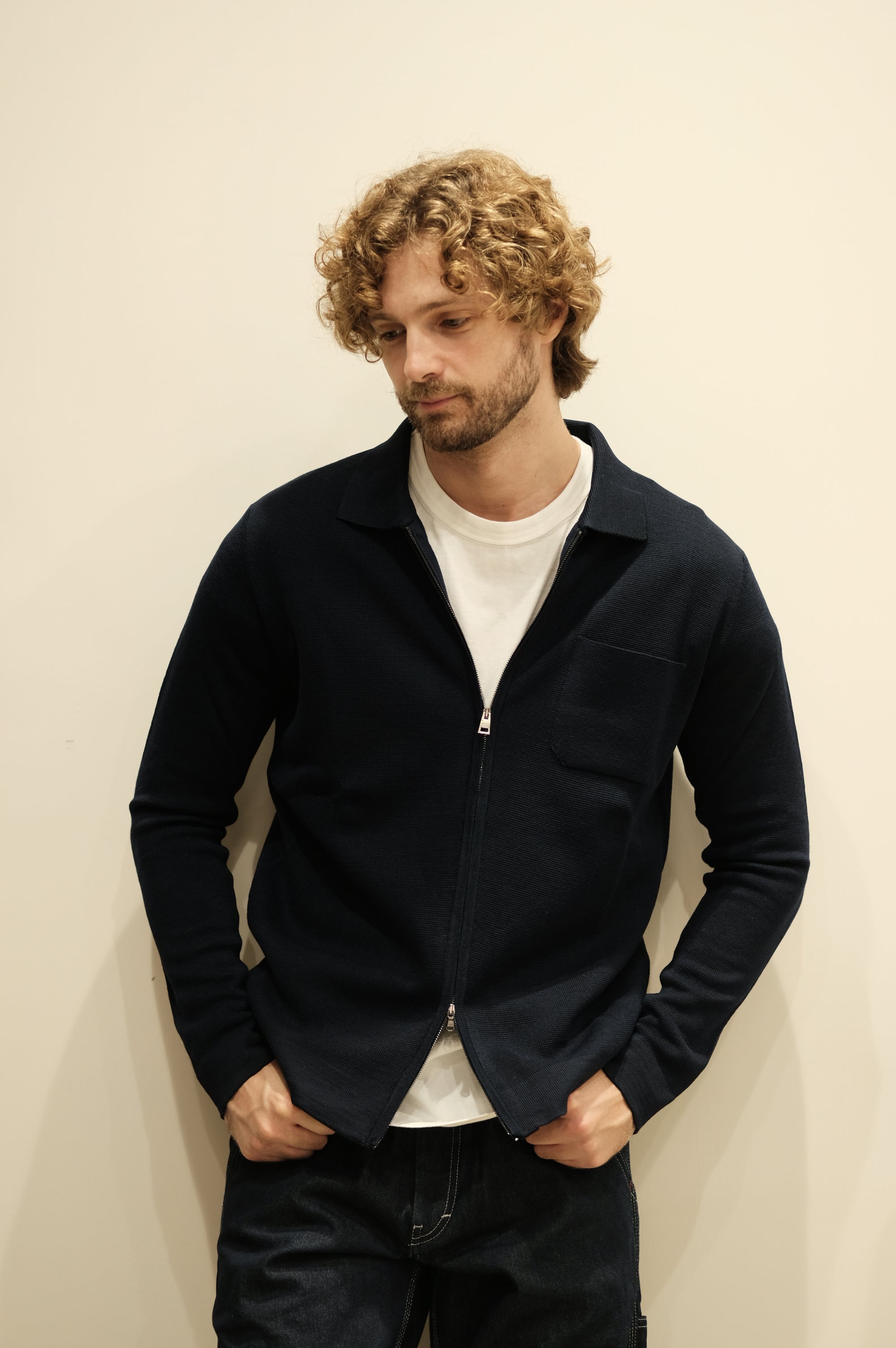 Gaffi & Co. Giacca Zip M/L 5077 Blu