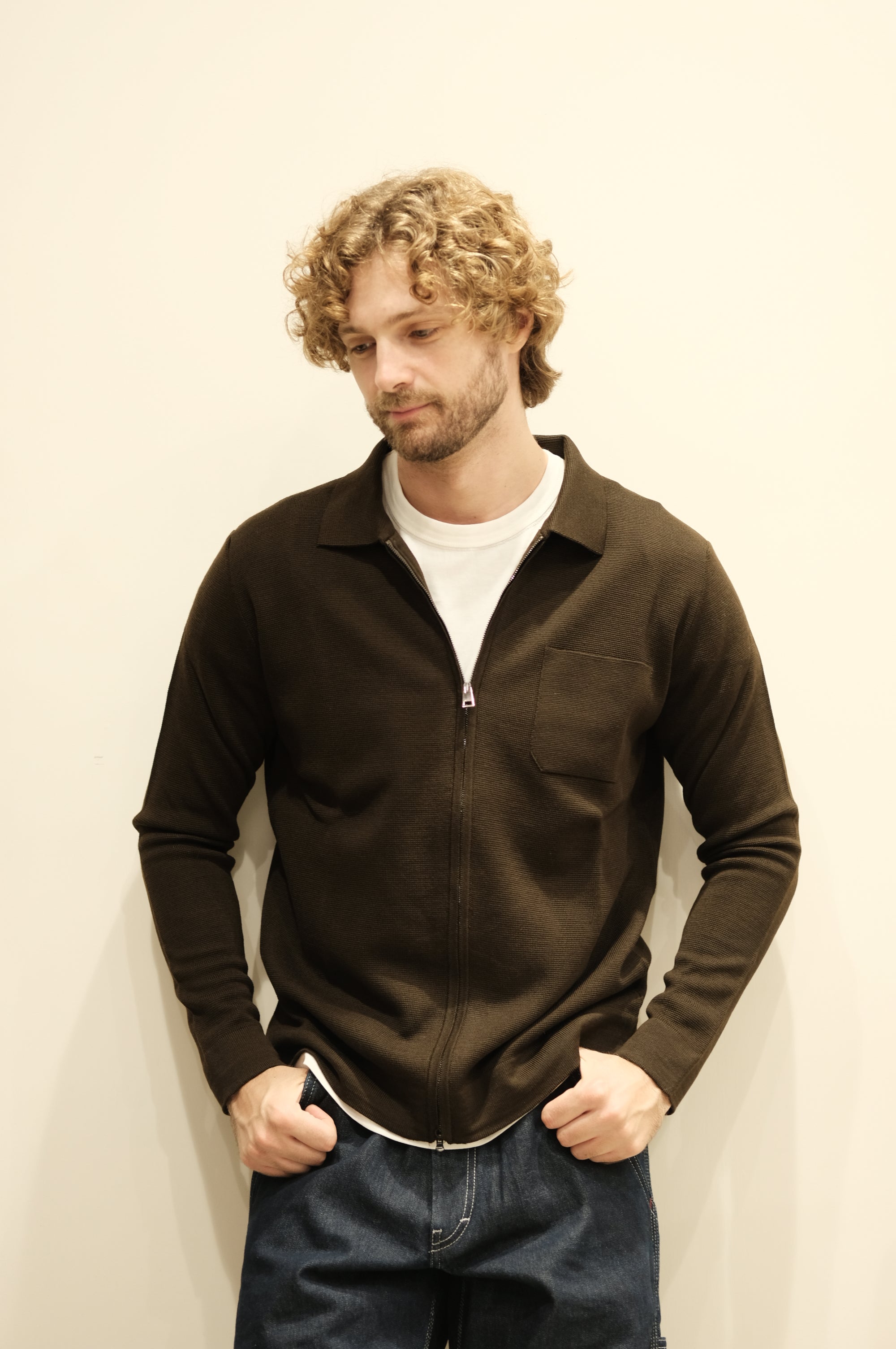 Gaffi & Co. Giacca Zip M/L 5077 Moro