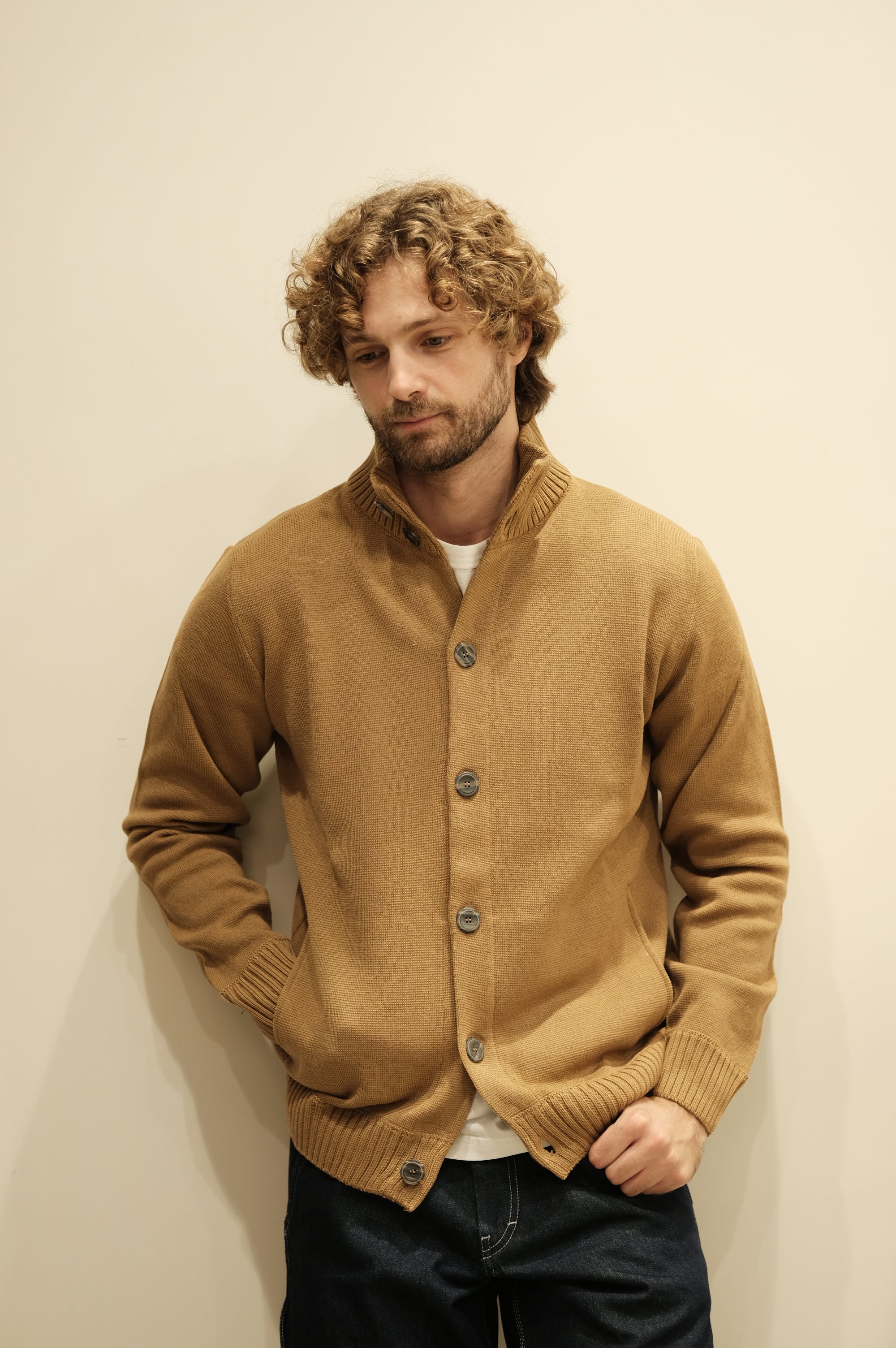 Gaffi & Co. Bomber Bottoni 1.3308 Cammello
