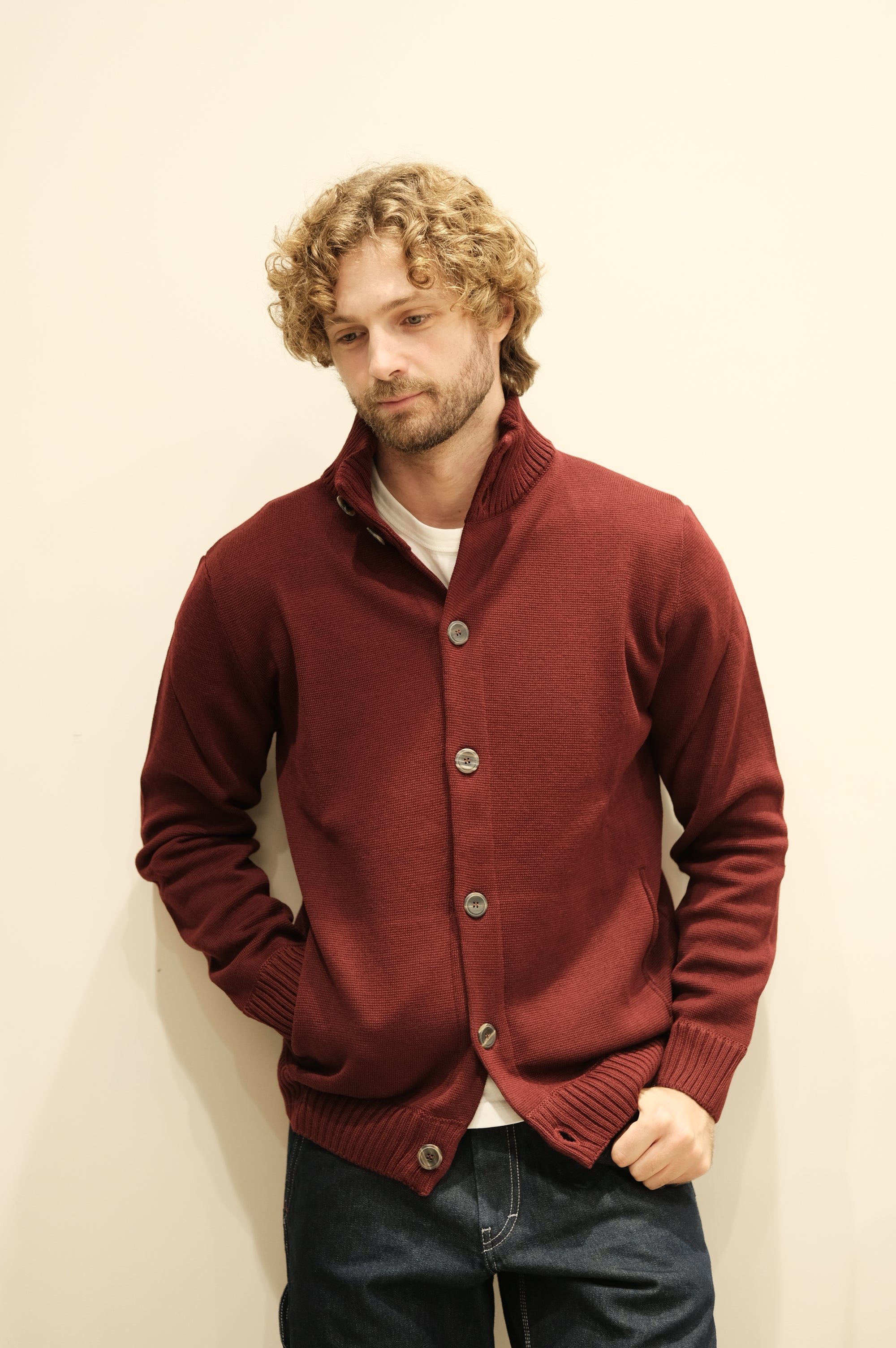 Gaffi & Co. Bomber Bottoni 1.3308 Bordeaux
