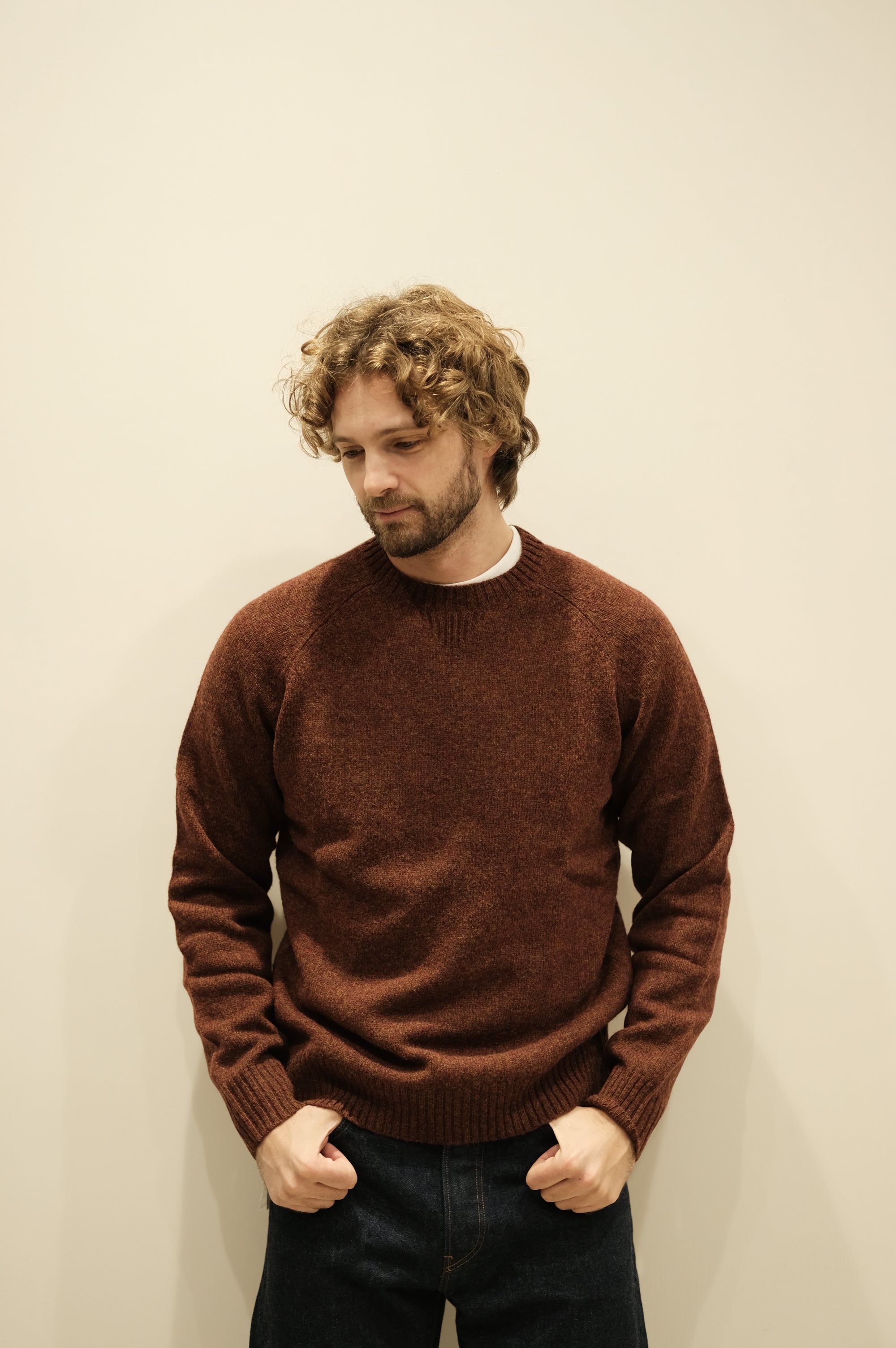 Gaffi & Co. Maglia Shetland Raglan Ruggine
