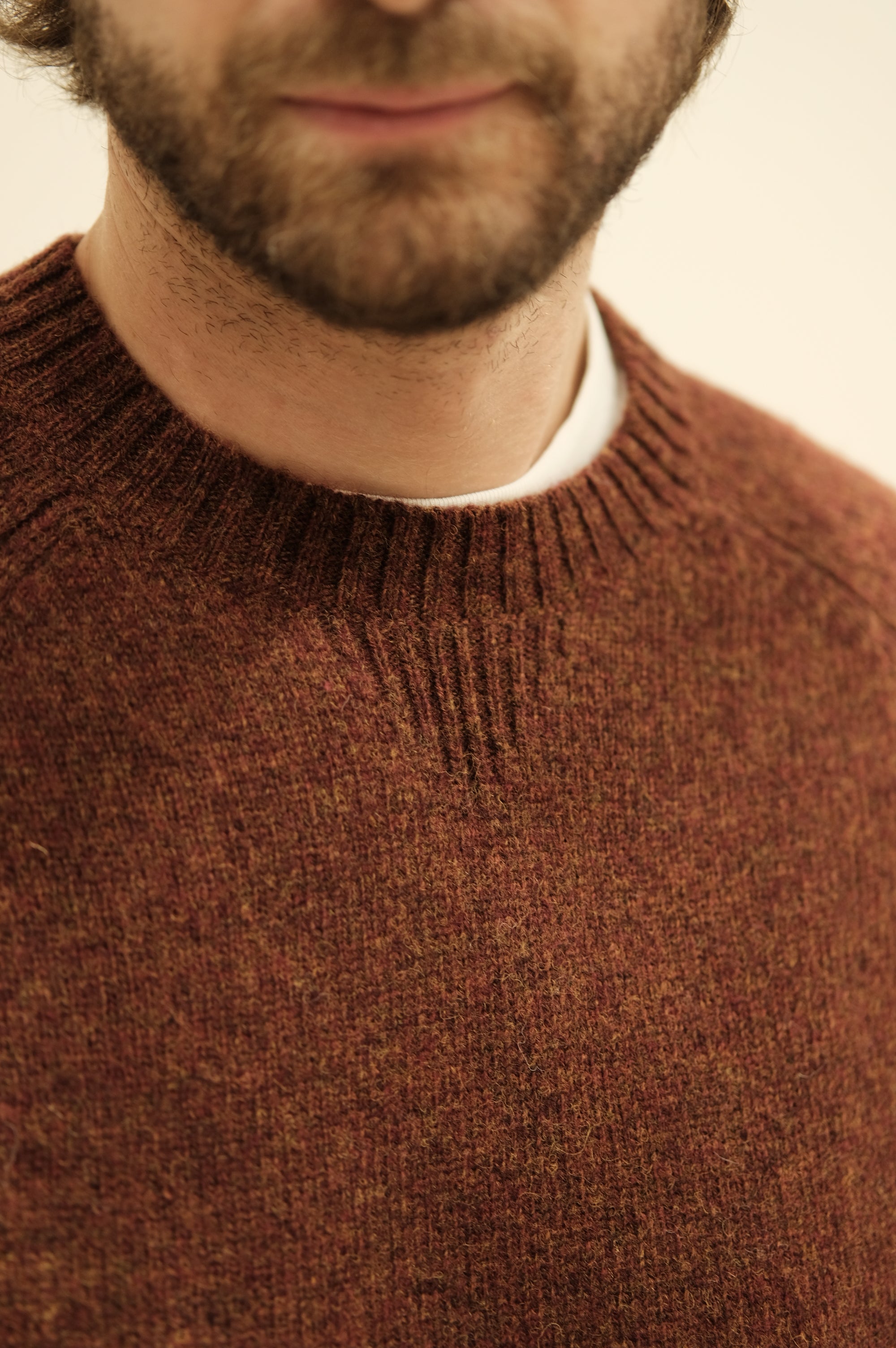Gaffi & Co. Maglia Shetland Raglan Ruggine