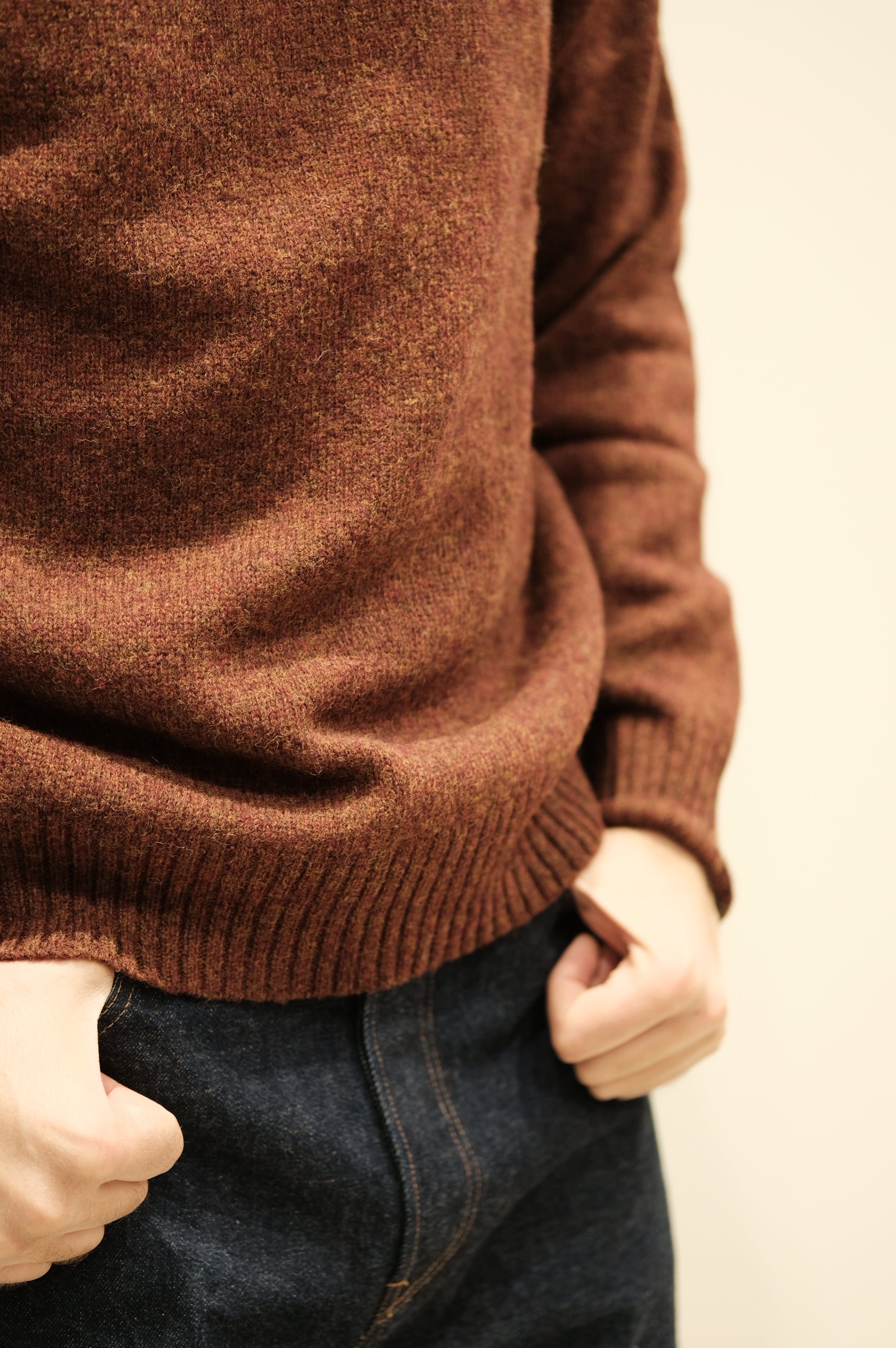 Gaffi & Co. Maglia Shetland Raglan Ruggine