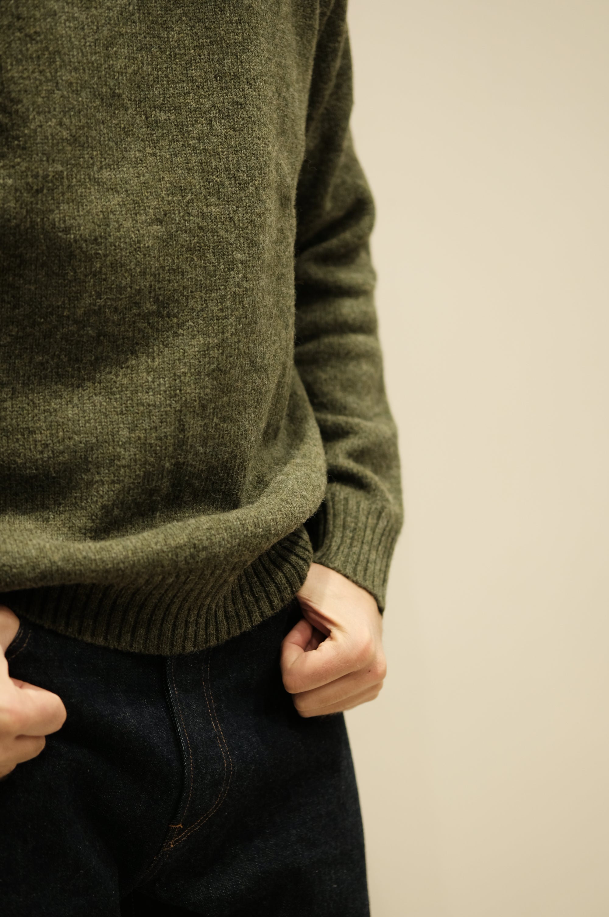 Gaffi & Co. Maglia Shetland Raglan Oliva