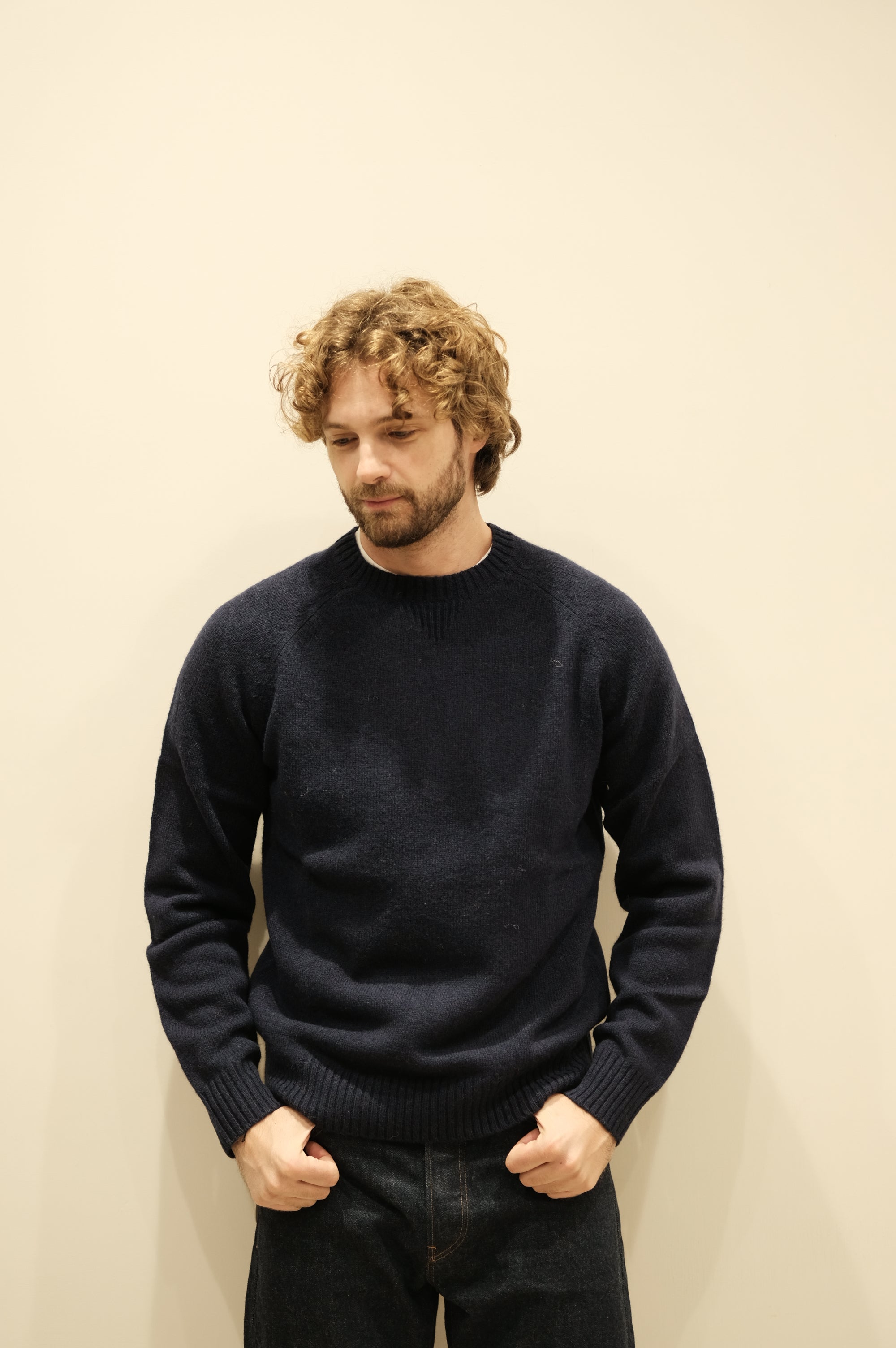 Gaffi & Co. Maglia Shetland Raglan Blu
