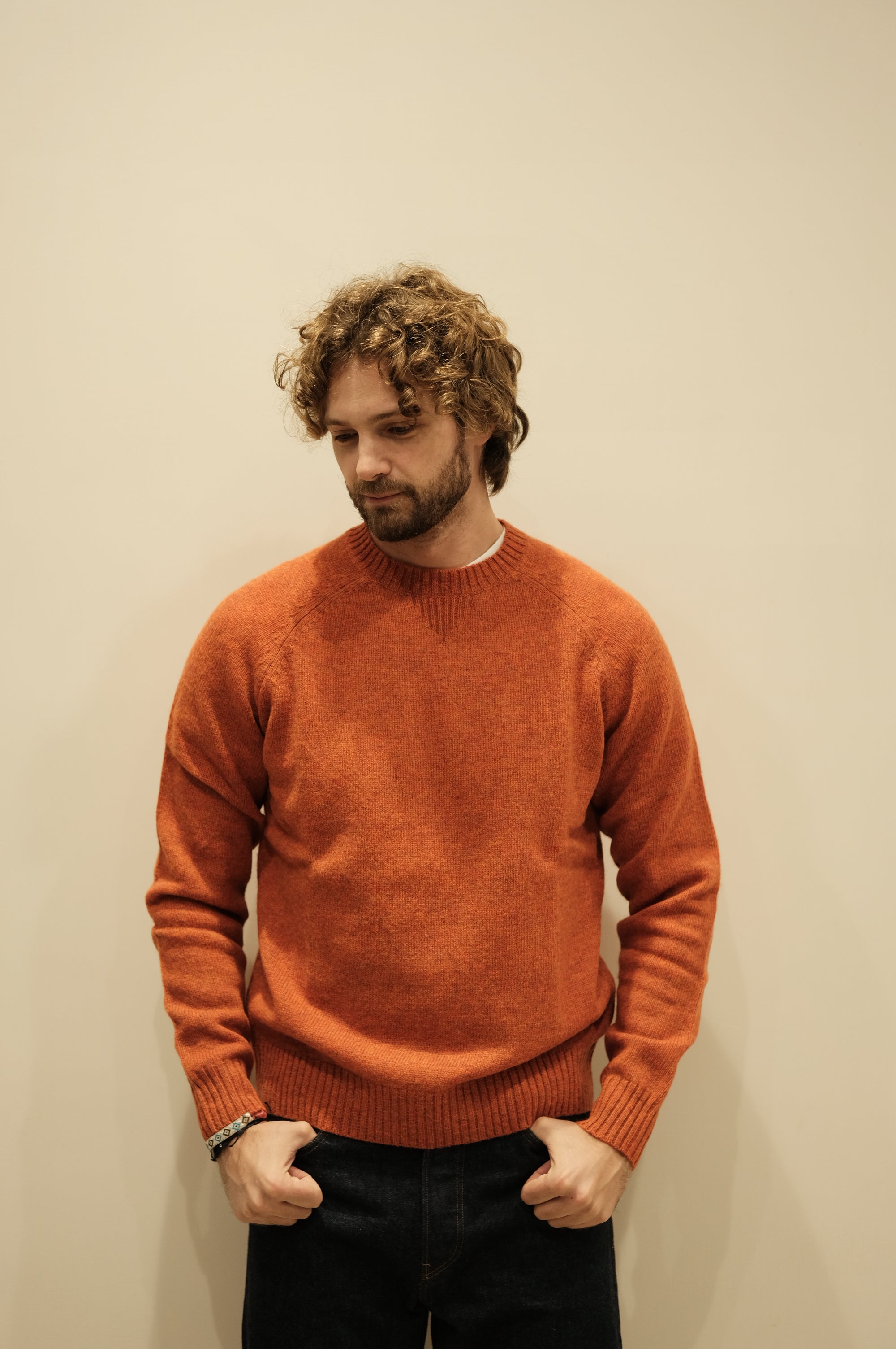 Gaffi & Co. Maglia Shetland Raglan Arancio