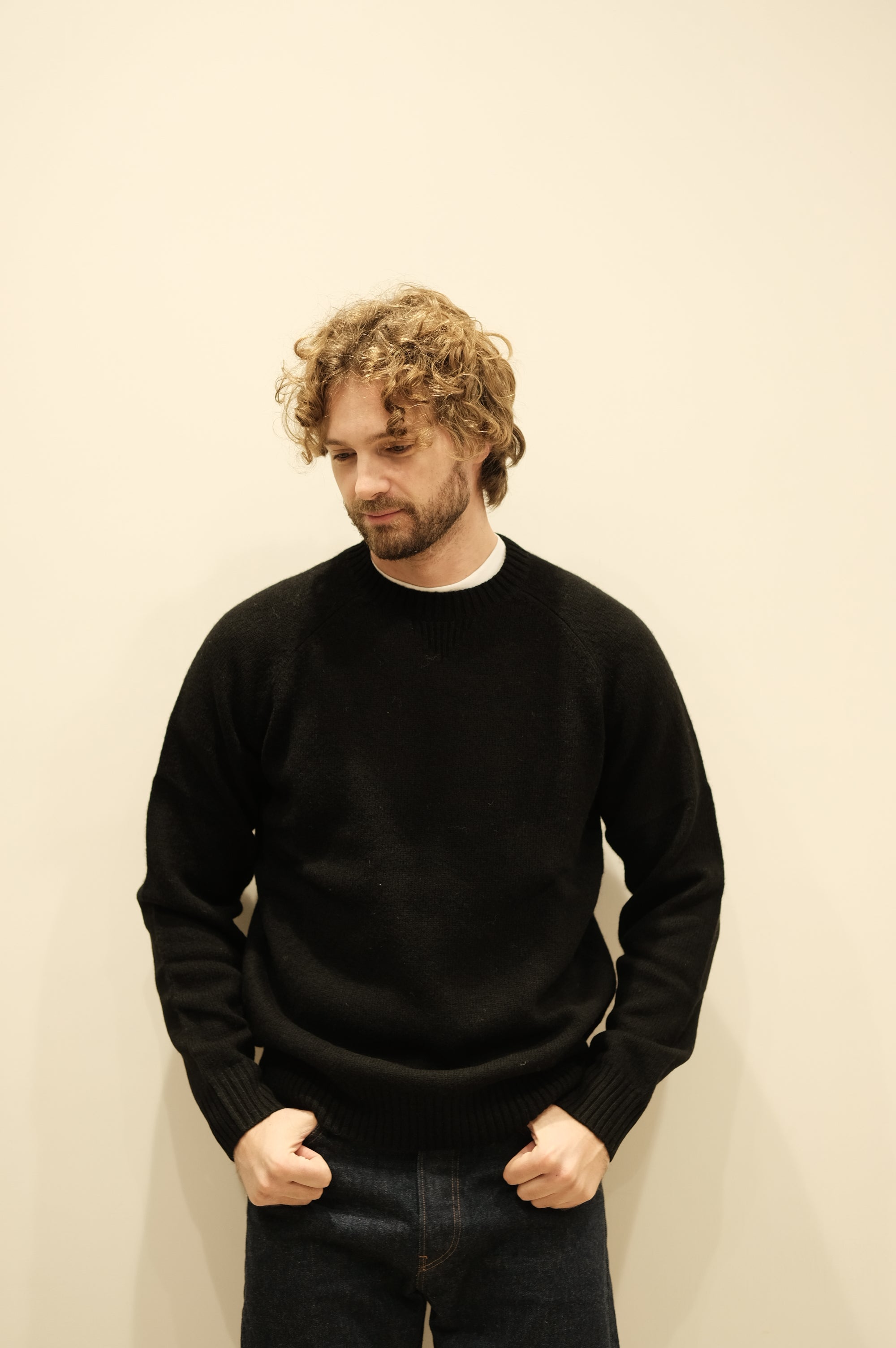 Gaffi & Co. Maglia Shetland Raglan Nero