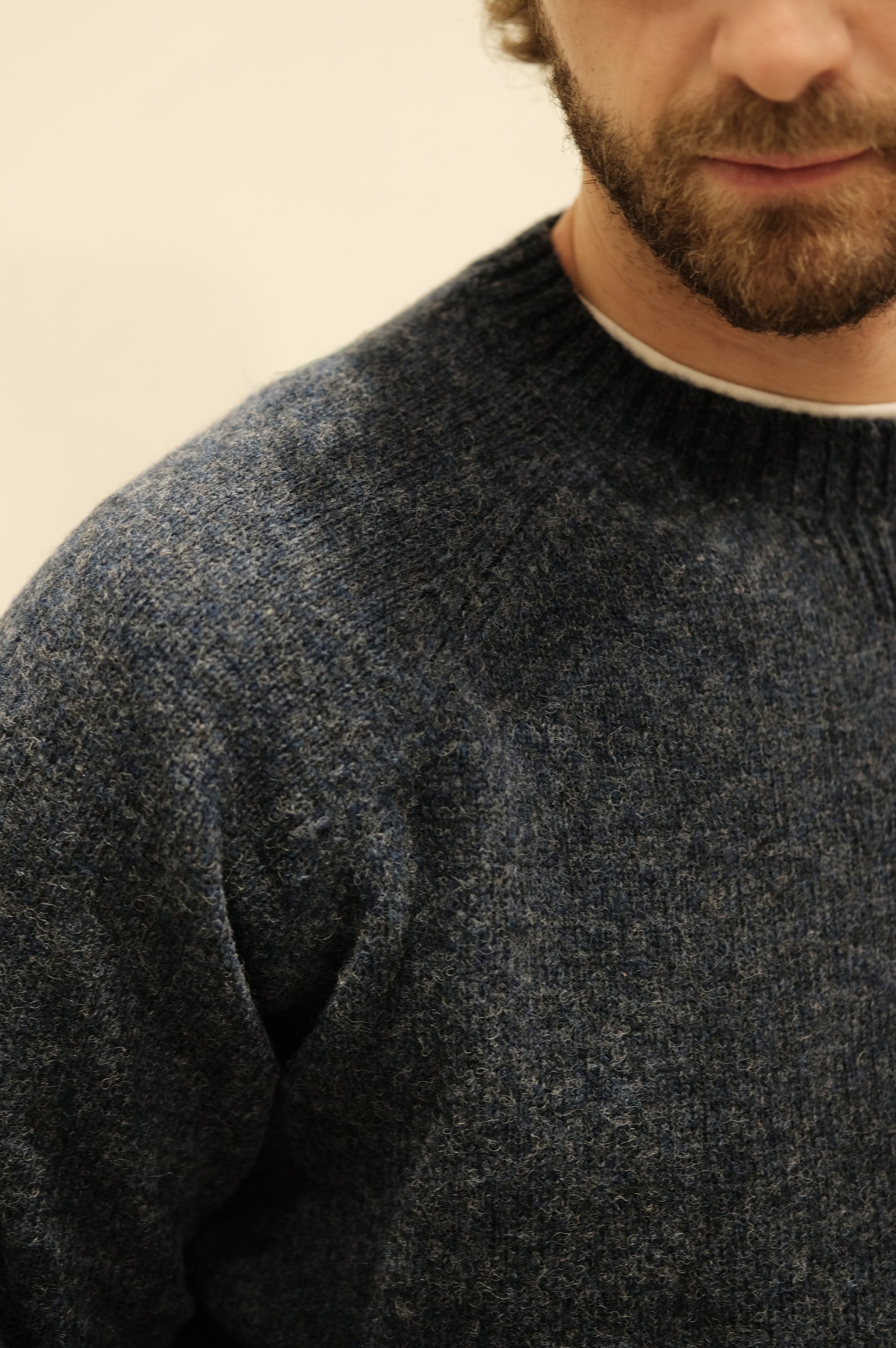 Gaffi & Co. Maglia Shetland Raglan Denim
