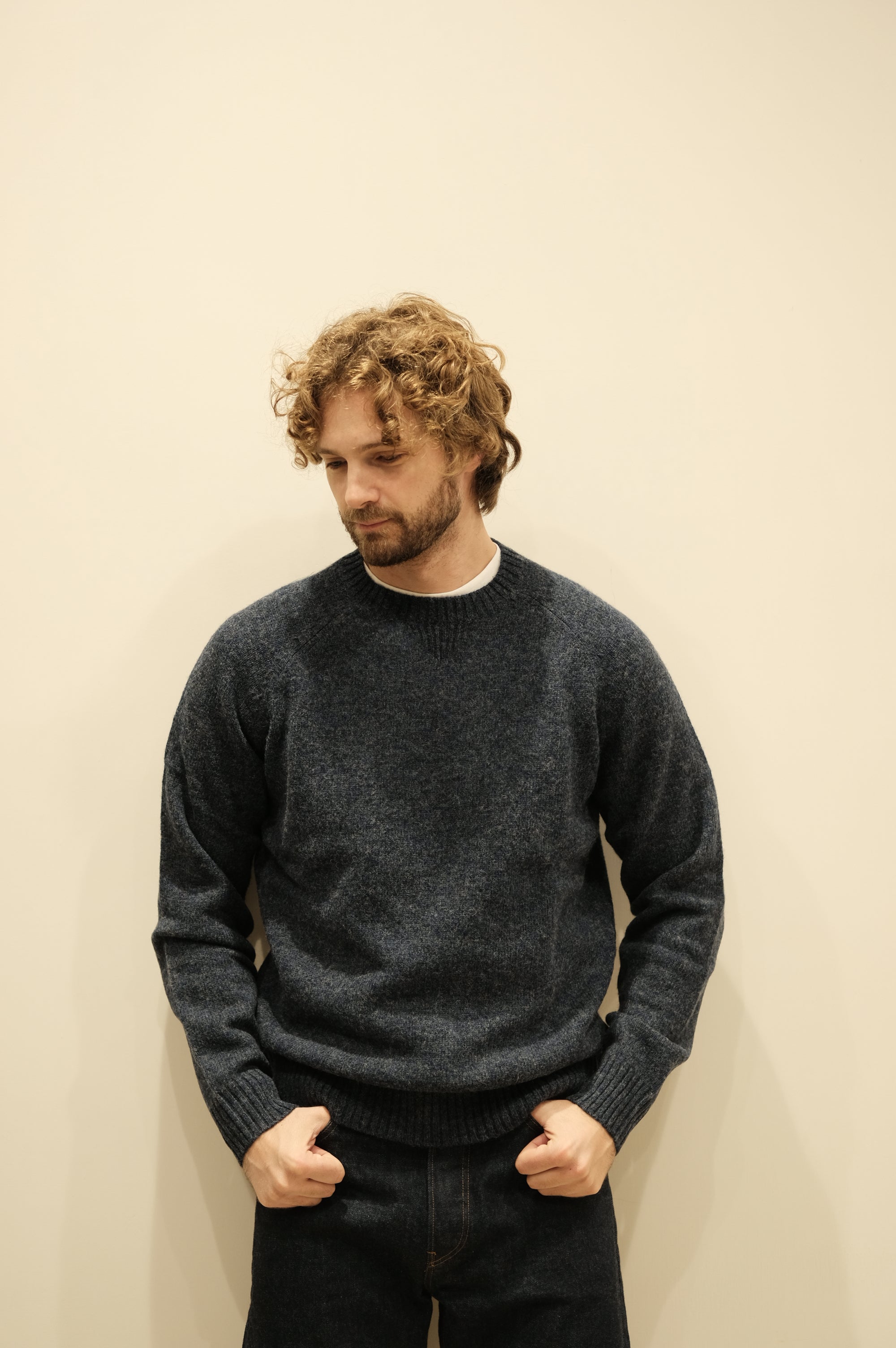 Gaffi & Co. Maglia Shetland Raglan Denim