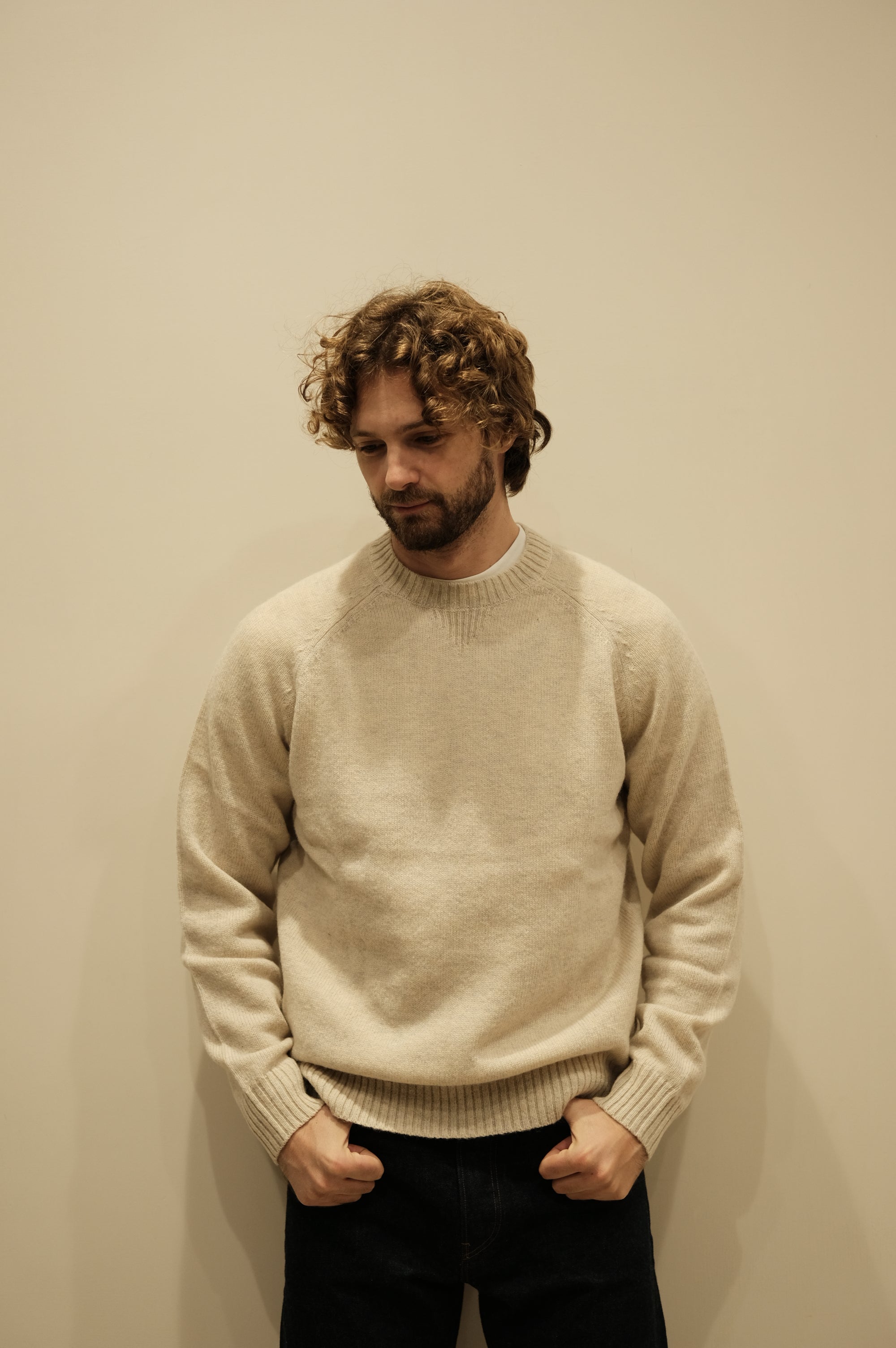 Gaffi & Co. Maglia Shetland Raglan Avorio