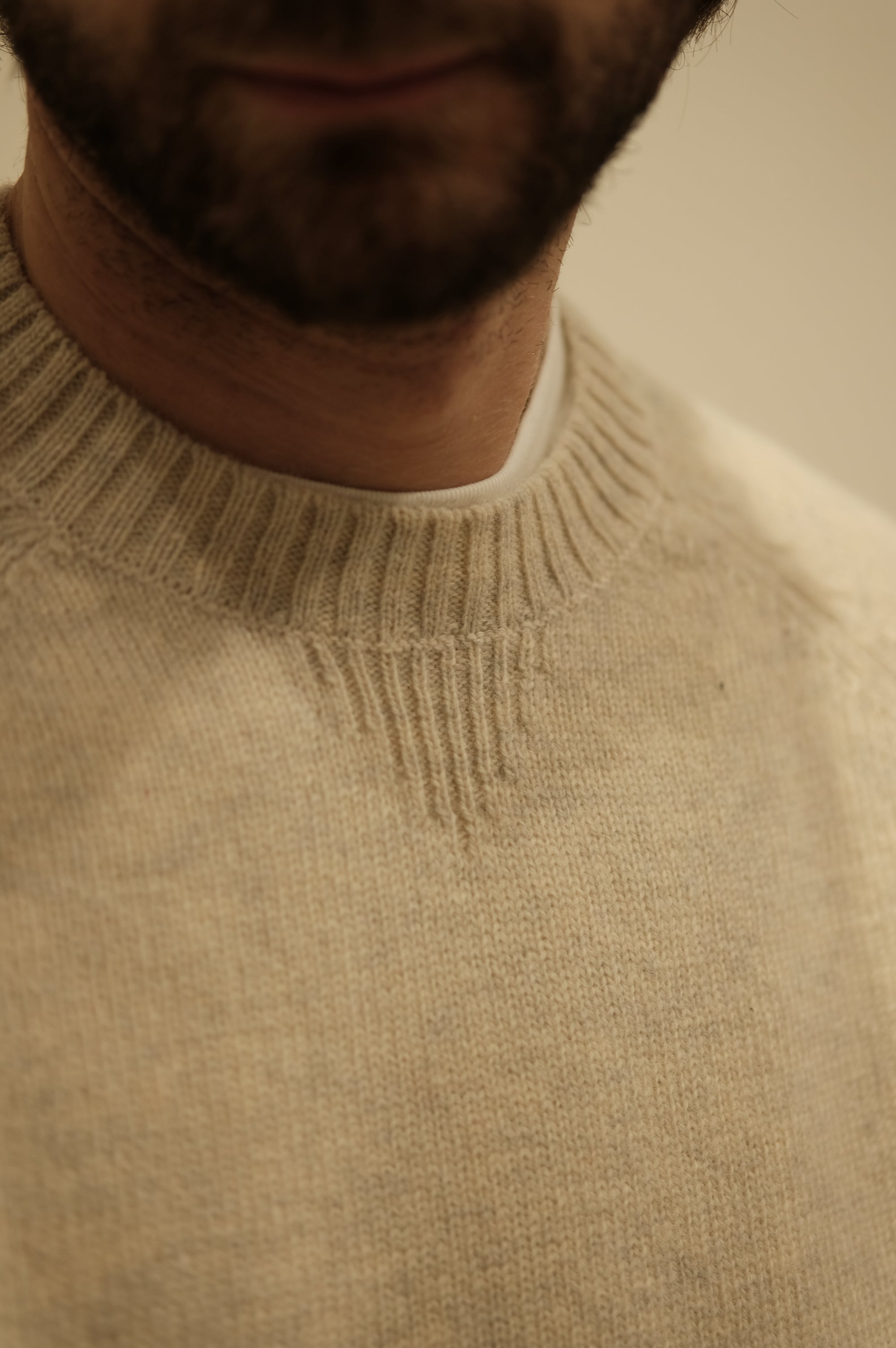 Gaffi & Co. Maglia Shetland Raglan Avorio