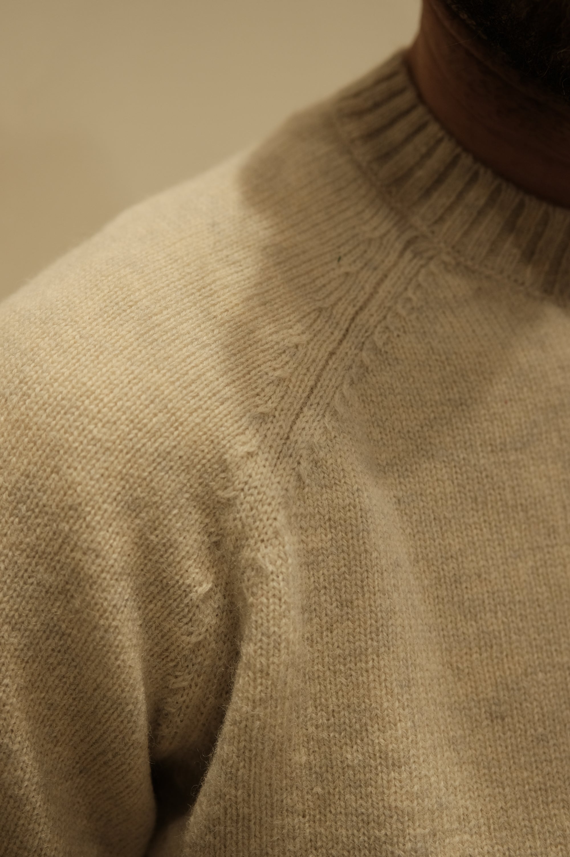 Gaffi & Co. Maglia Shetland Raglan Avorio