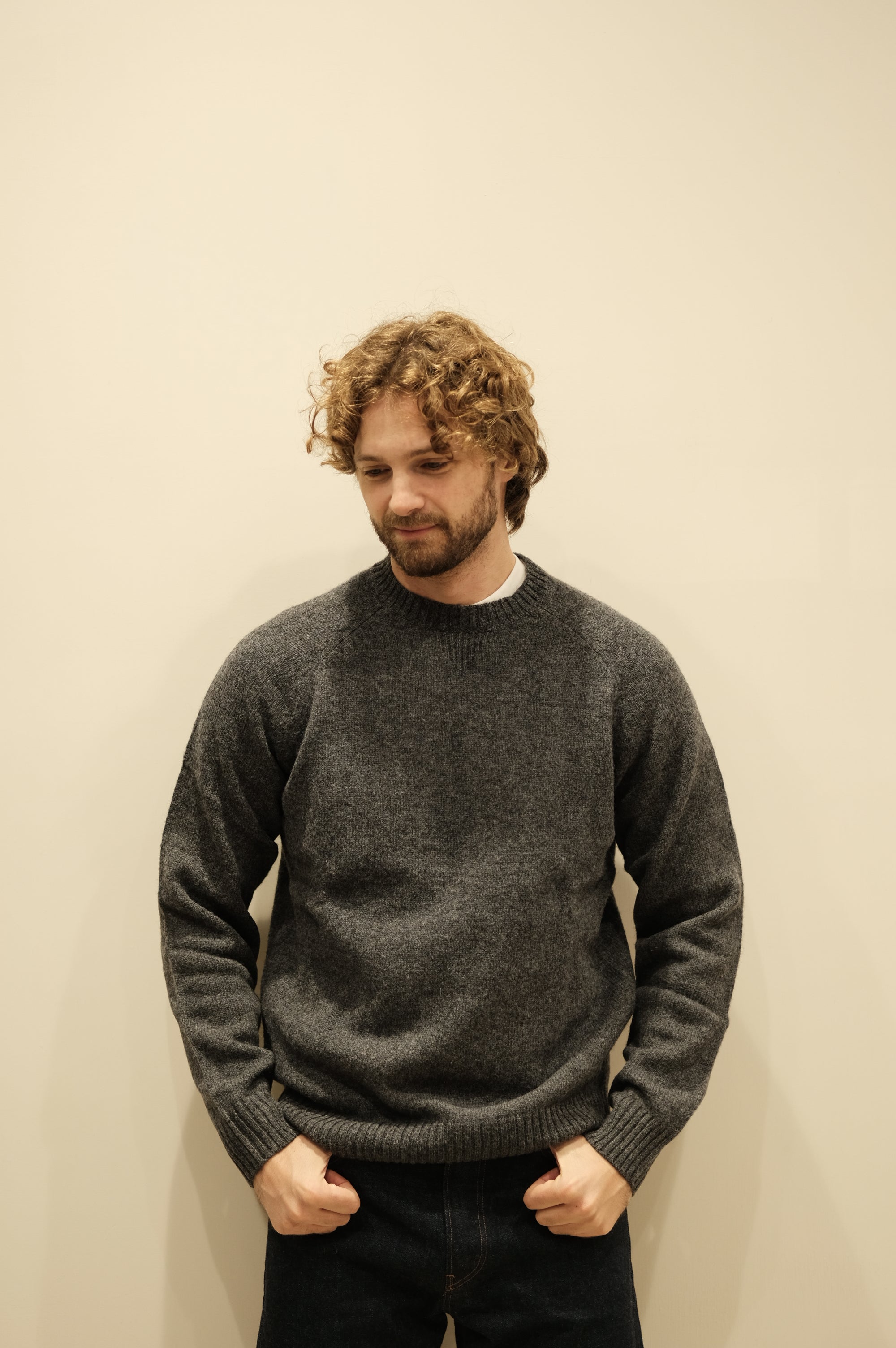 Gaffi & Co. Maglia Shetland Raglan Antracite