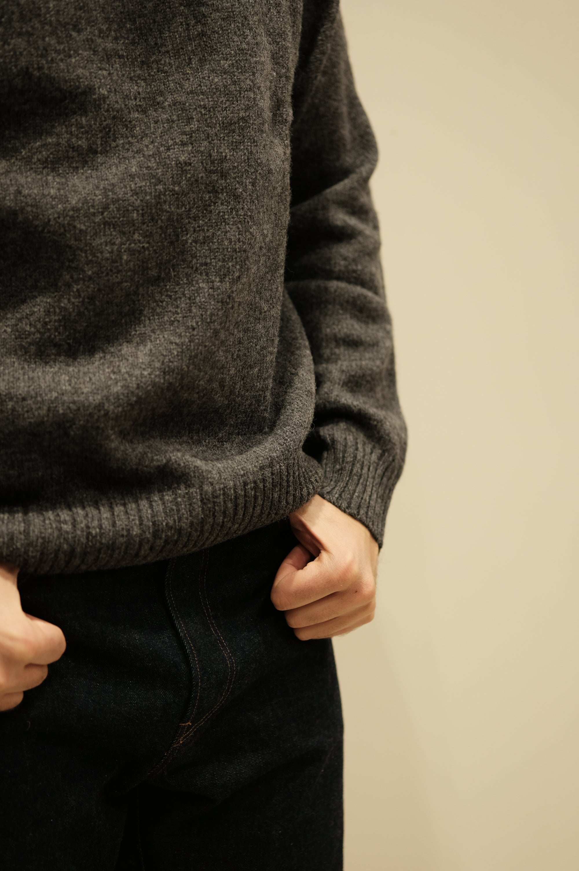 Gaffi & Co. Maglia Shetland Raglan Antracite