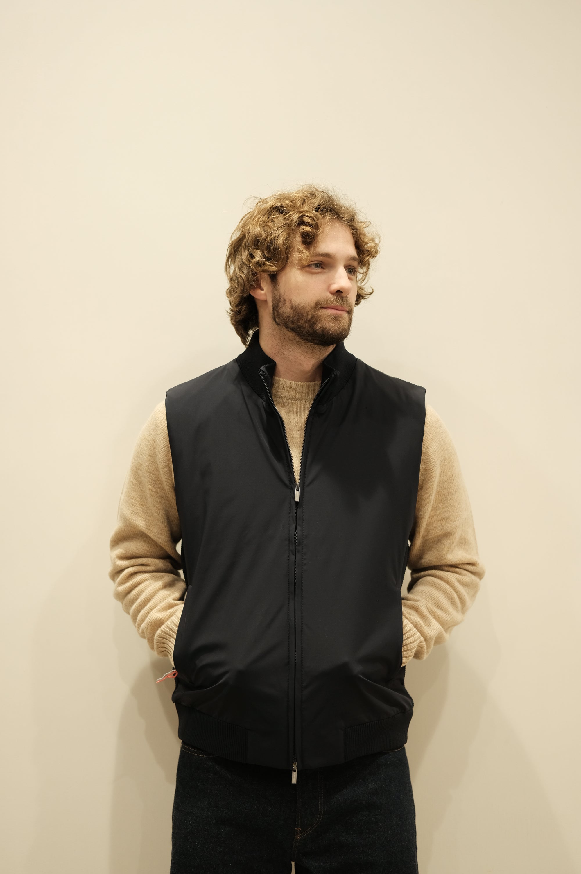 Jeordie's Gilet Nylon/Maglia Blu