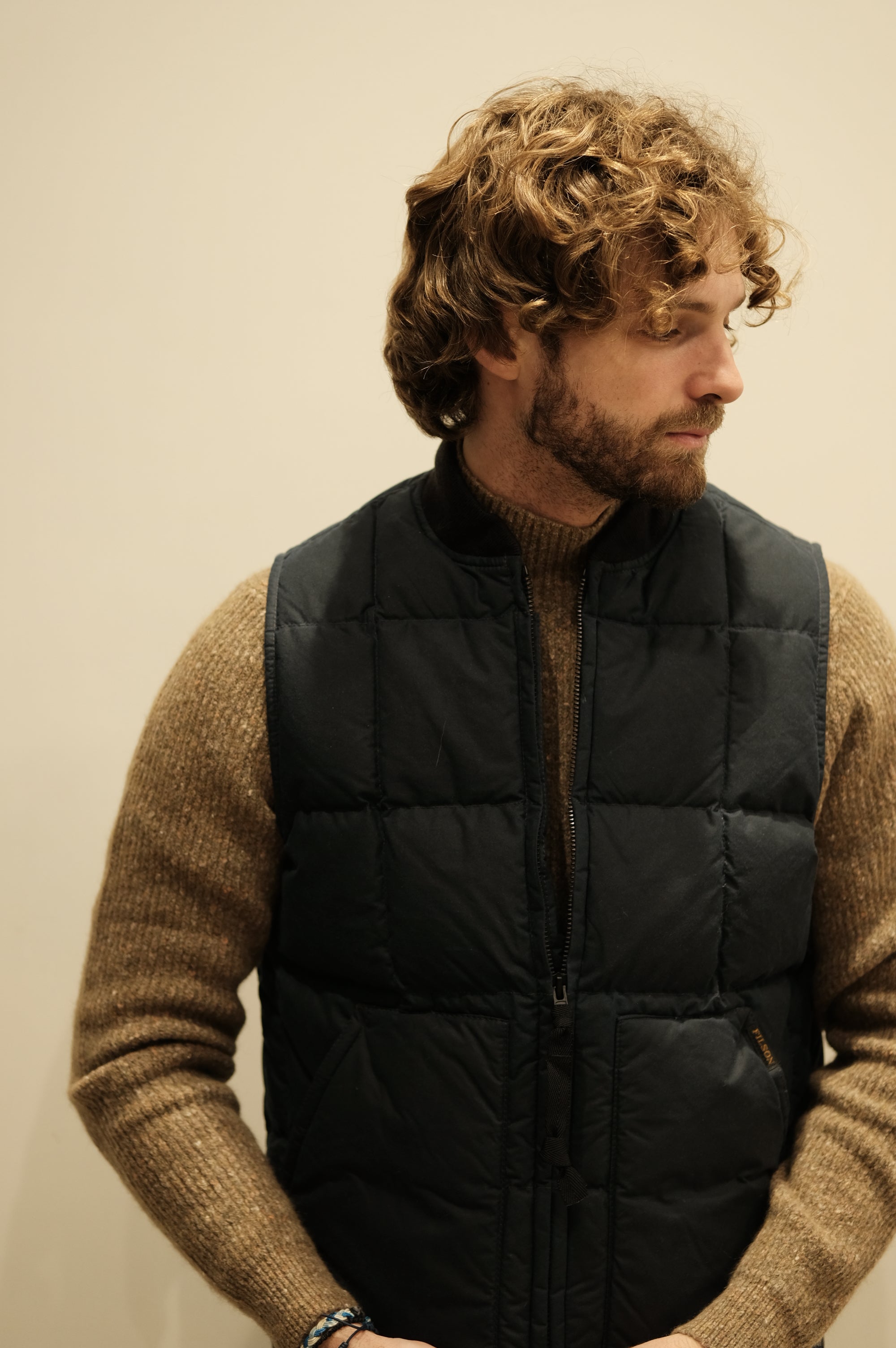 Filson Waxed Down Vest Night Sky