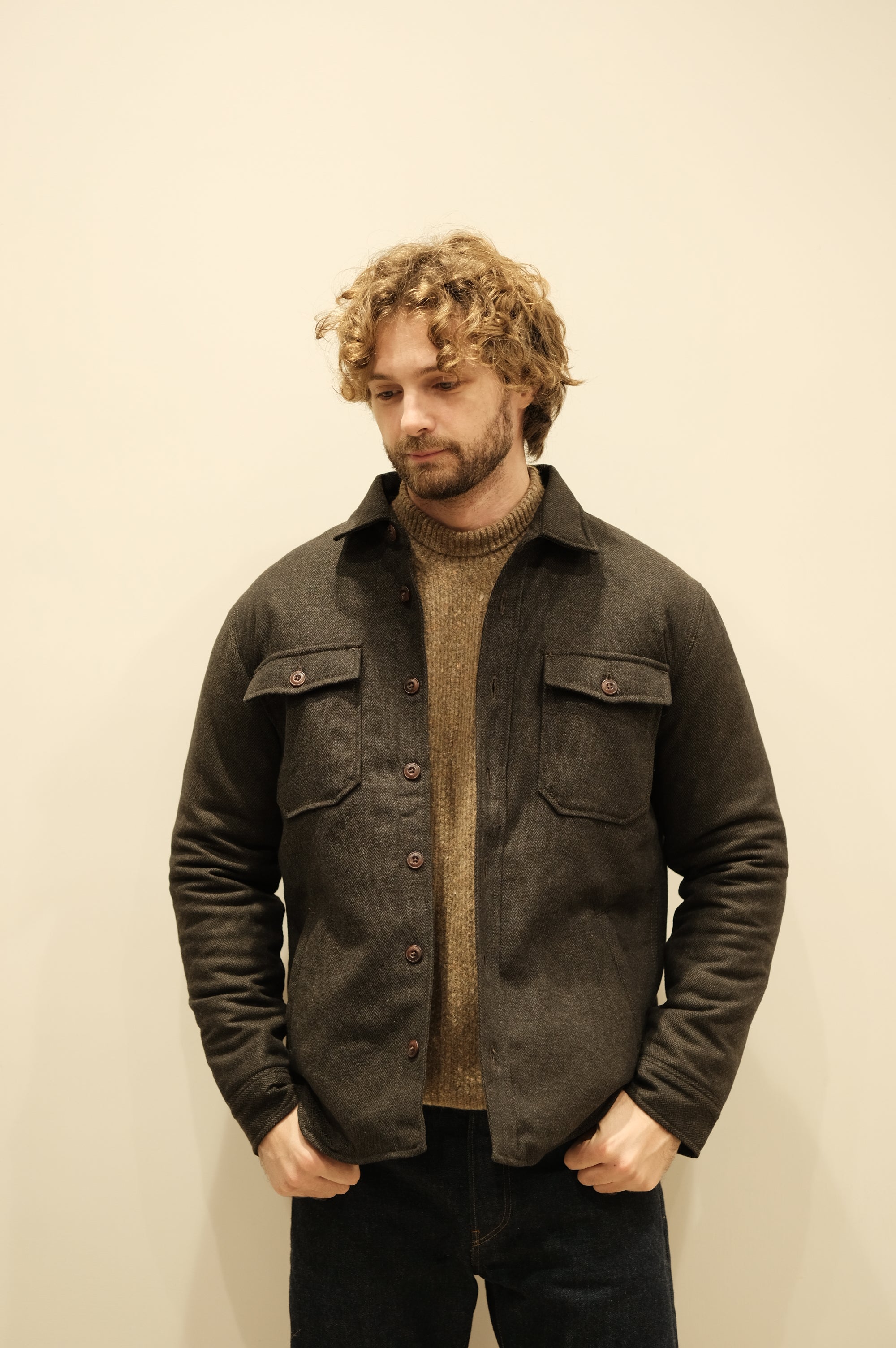 Blker Overshirt Resca Trapunta Hunter Brown