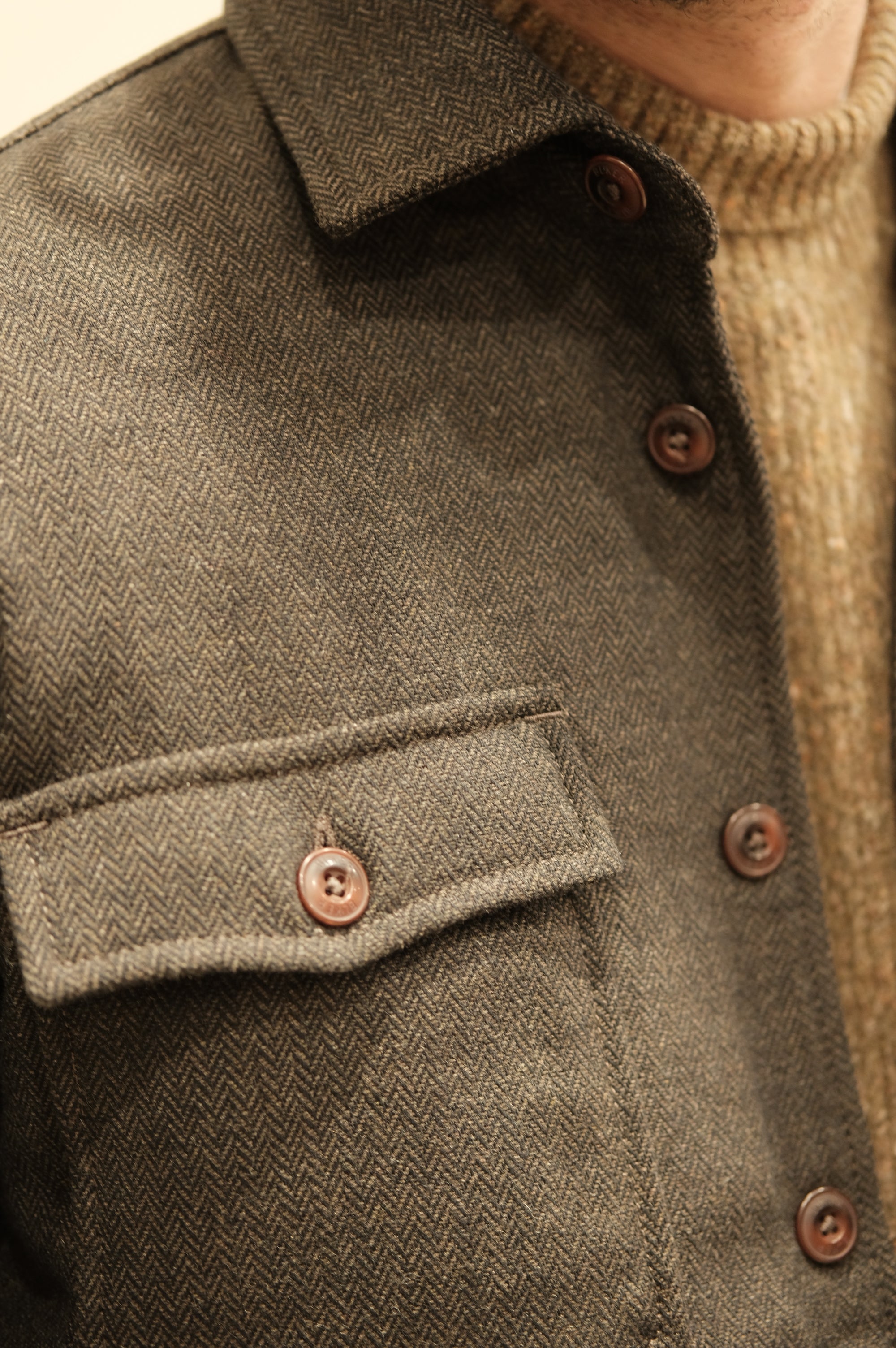 Blker Overshirt Resca Trapunta Hunter Brown
